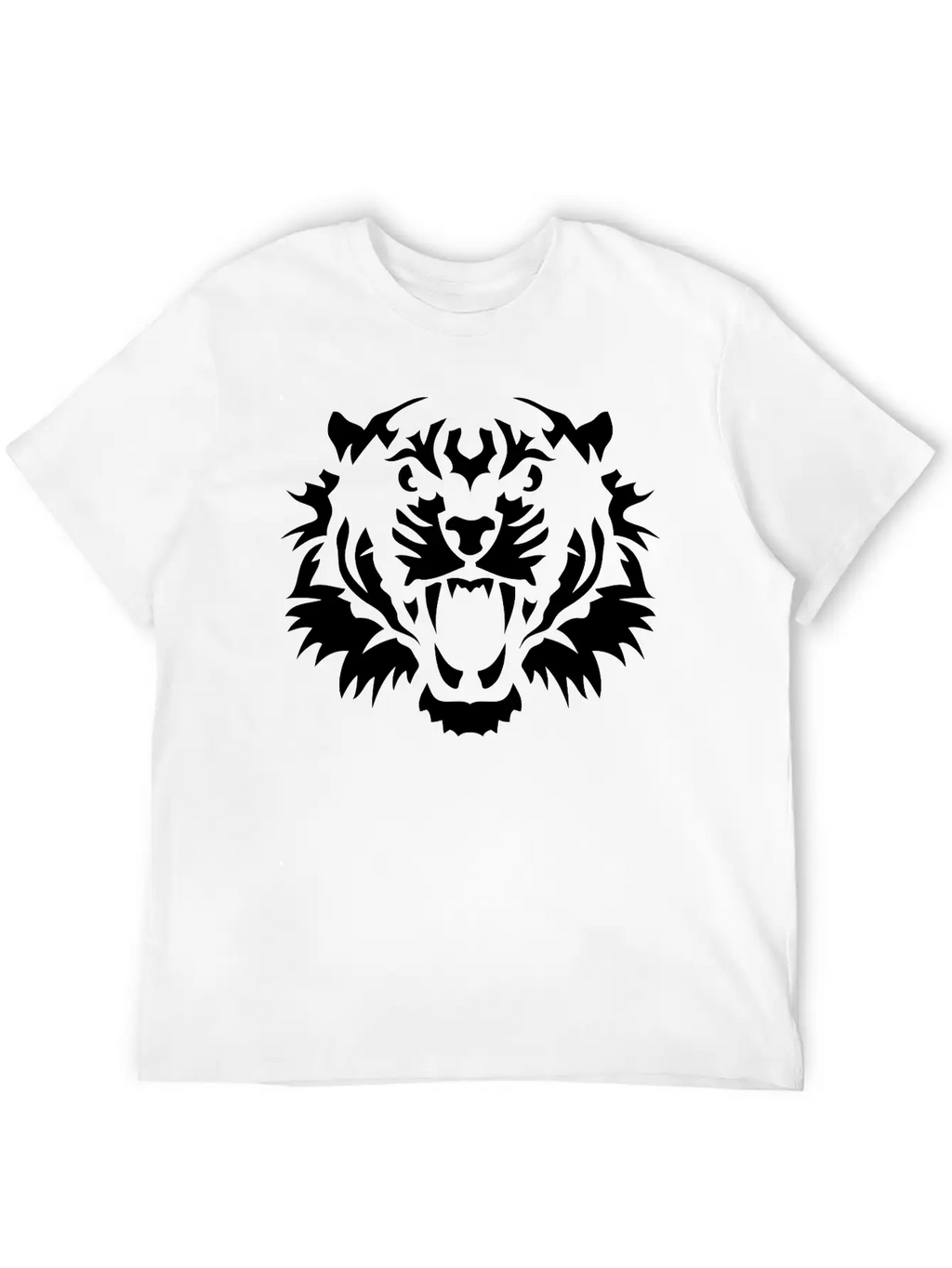 Tiger Head 10090 Wild Animals Basic Graphic T-Shirt – Daily Comfort In Soft Cotton