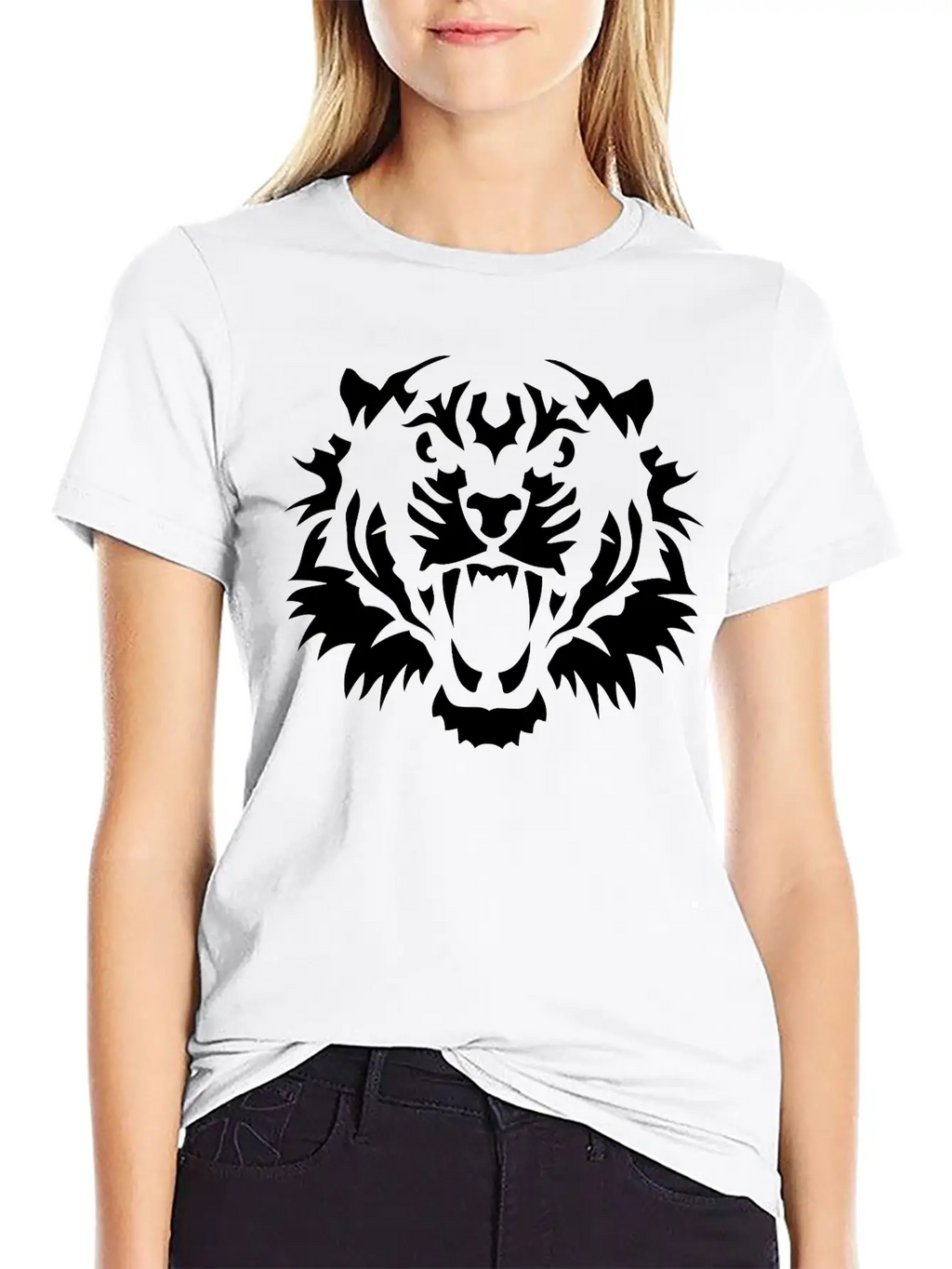 Tiger Head 10090 Wild Animals Basic Graphic T-Shirt – Daily Comfort In Soft Cotton