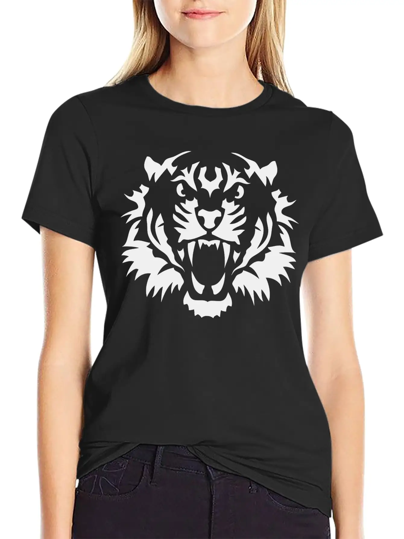 Tiger Head 10090 Wild Animals Basic Graphic T-Shirt – Daily Comfort In Soft Cotton