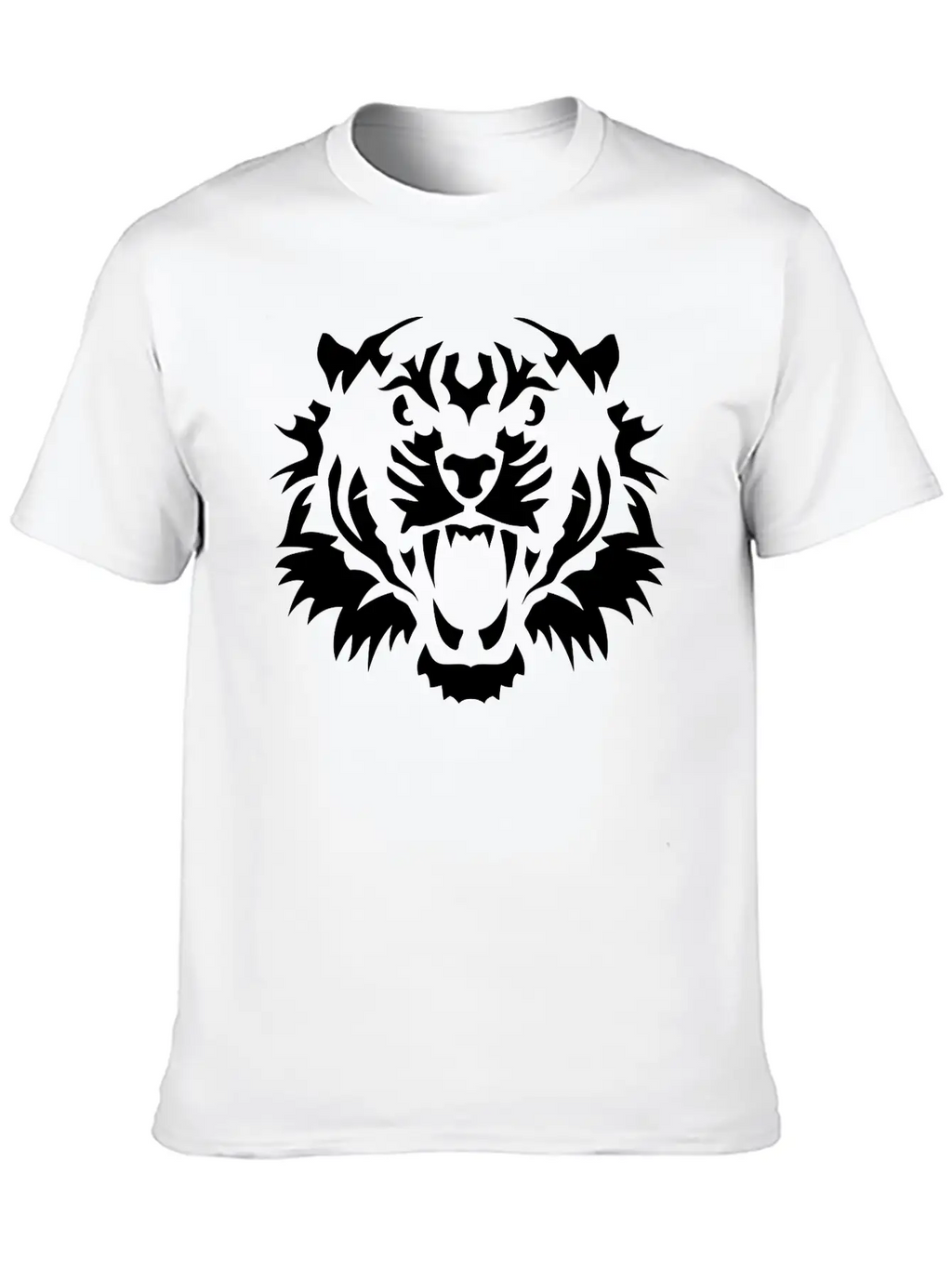 Tiger Head 10090 Wild Animals Basic Graphic T-Shirt – Daily Comfort In Soft Cotton
