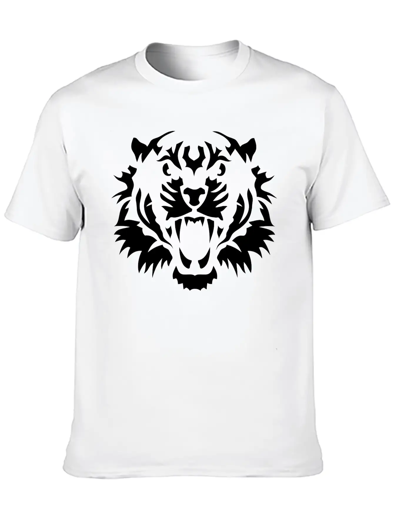 Tiger Head 10090 Wild Animals Basic Graphic T-Shirt – Daily Comfort In Soft Cotton