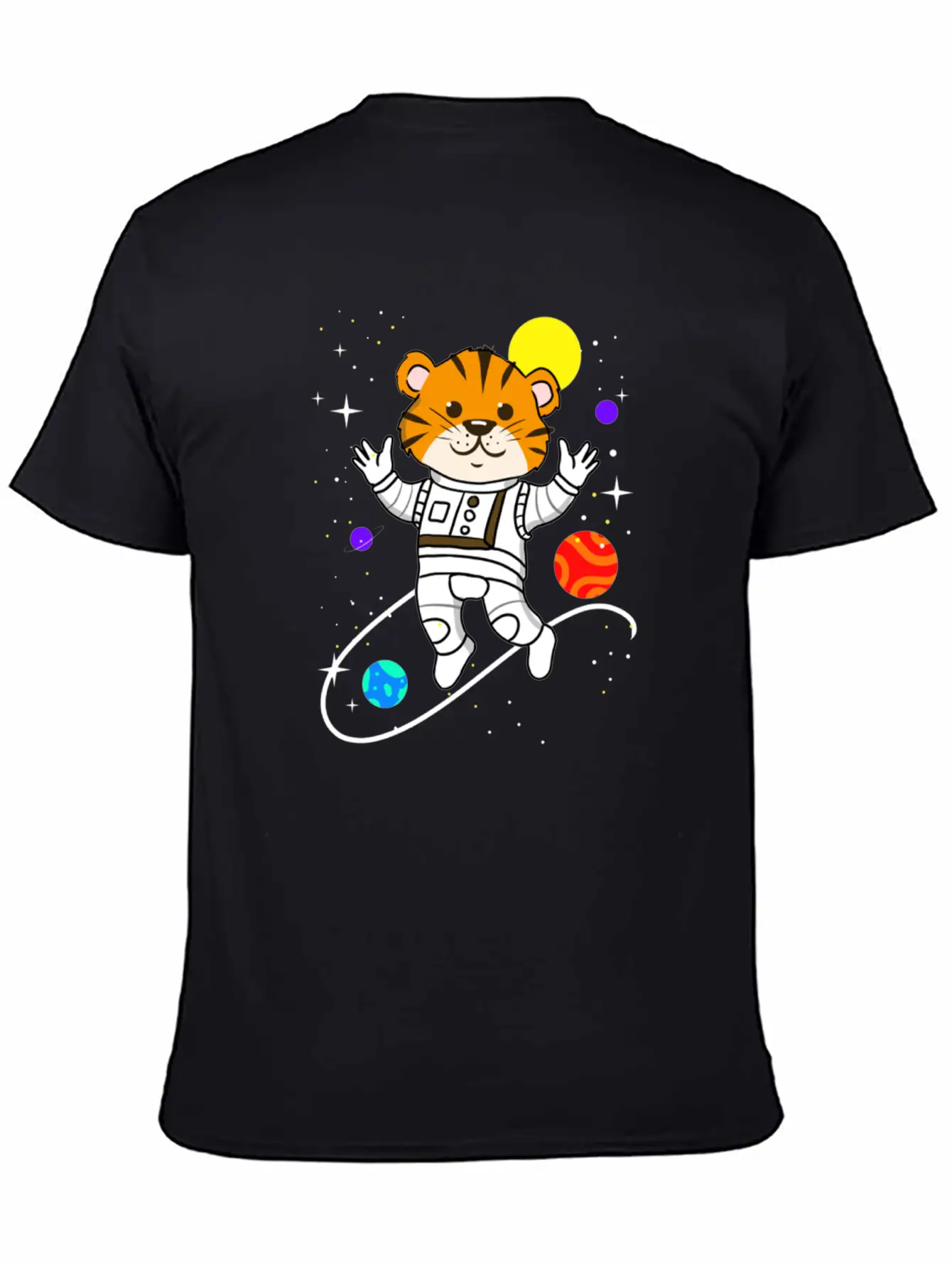 Tiger In Space For Space Lover Relaxed Everyday Tee – Lightweight And Durable Cotton