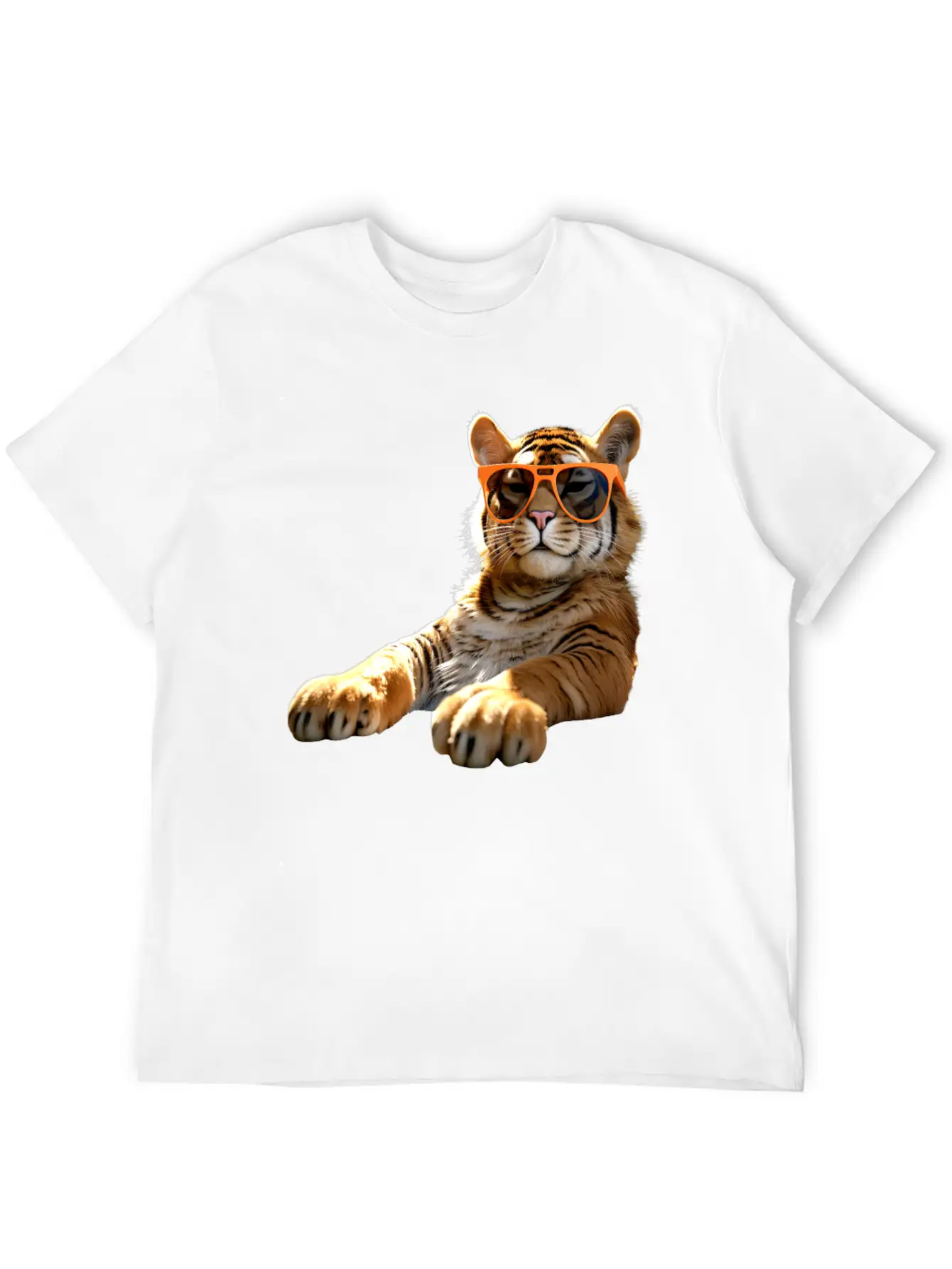 Tiger With Sunglasses I Love Tigers Wild Big Cats Stylish Everyday T-Shirt – Unisex Basic Cotton Tee