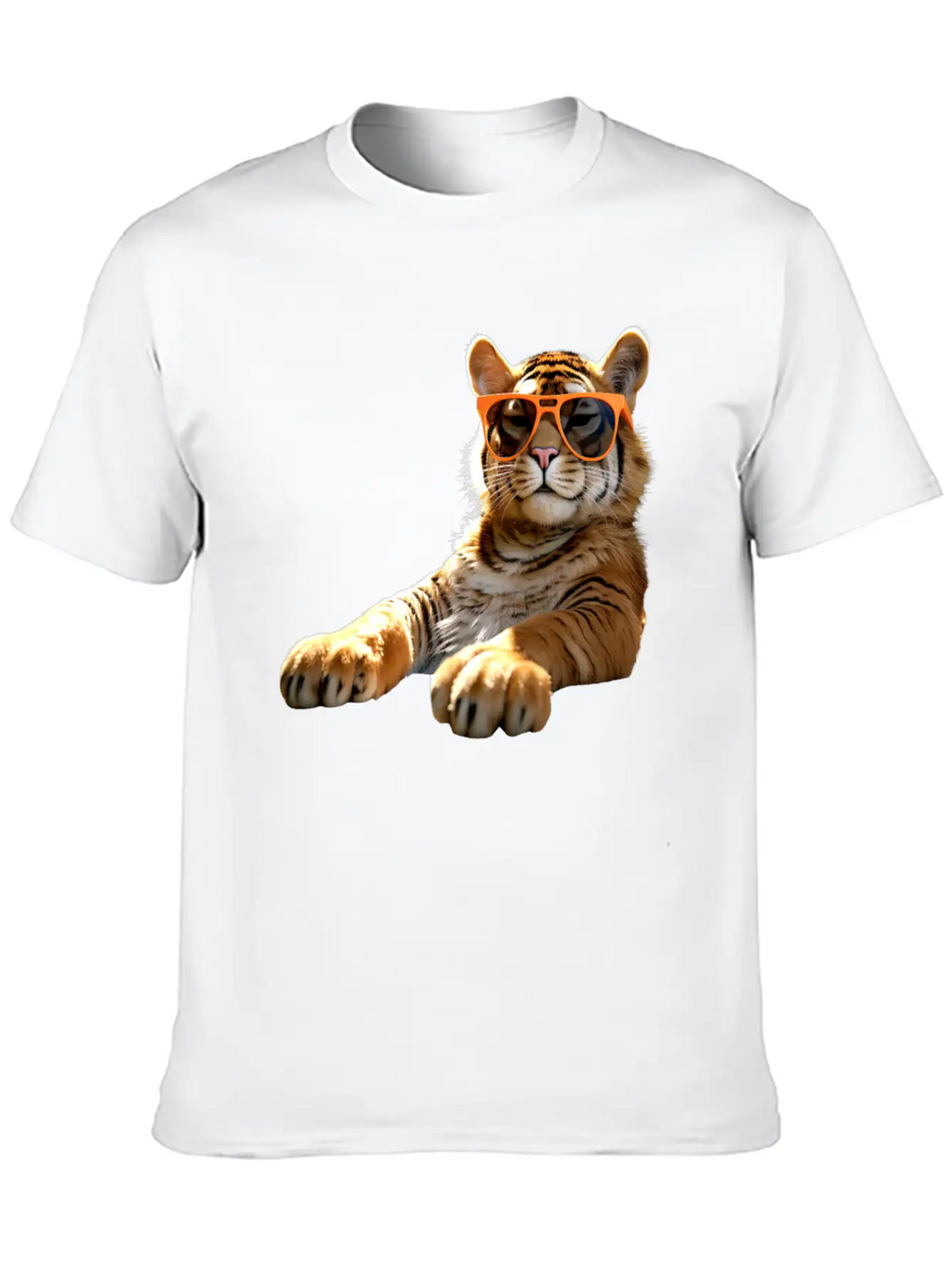 Tiger With Sunglasses I Love Tigers Wild Big Cats Stylish Everyday T-Shirt – Unisex Basic Cotton Tee