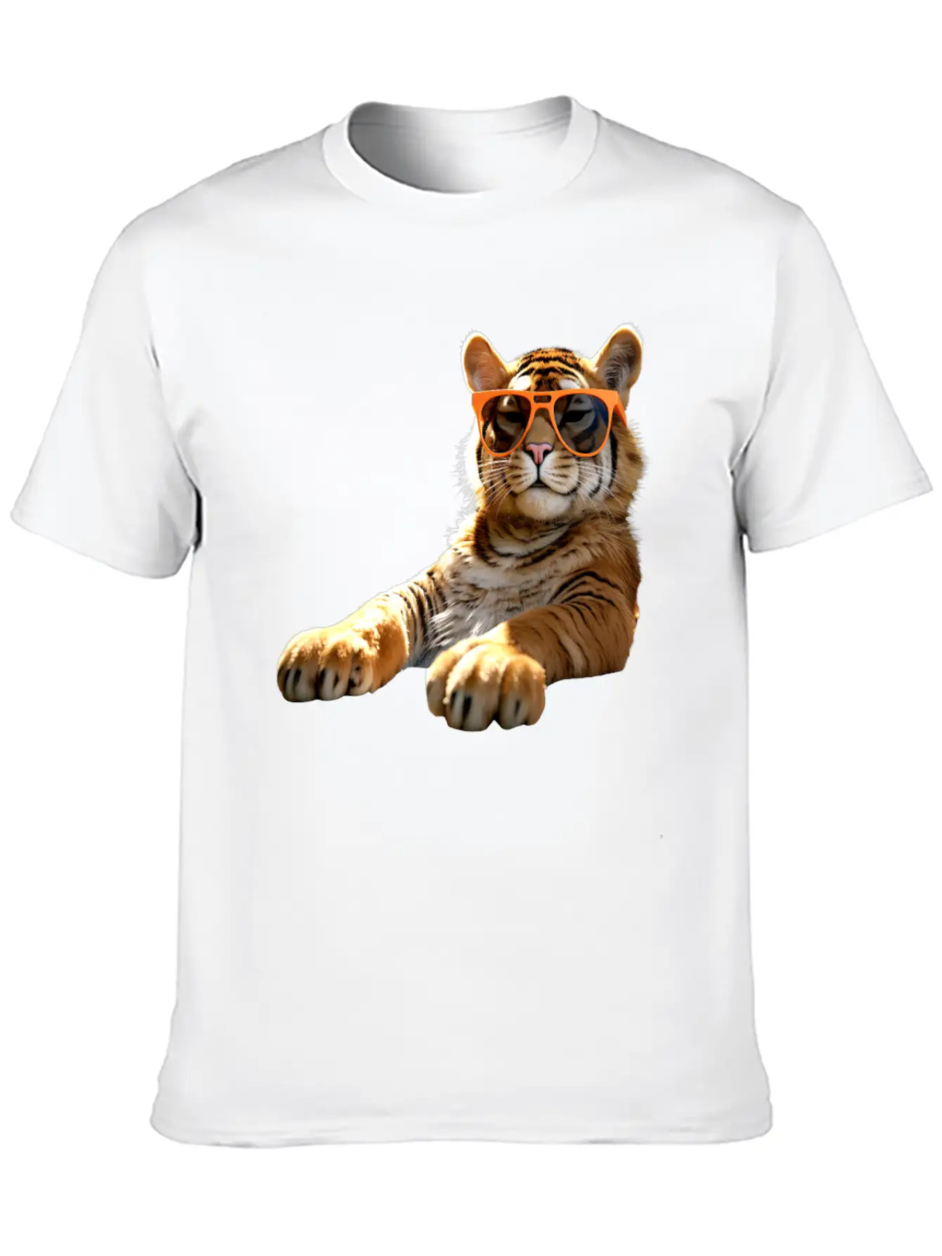 Tiger With Sunglasses I Love Tigers Wild Big Cats Stylish Everyday T-Shirt – Unisex Basic Cotton Tee
