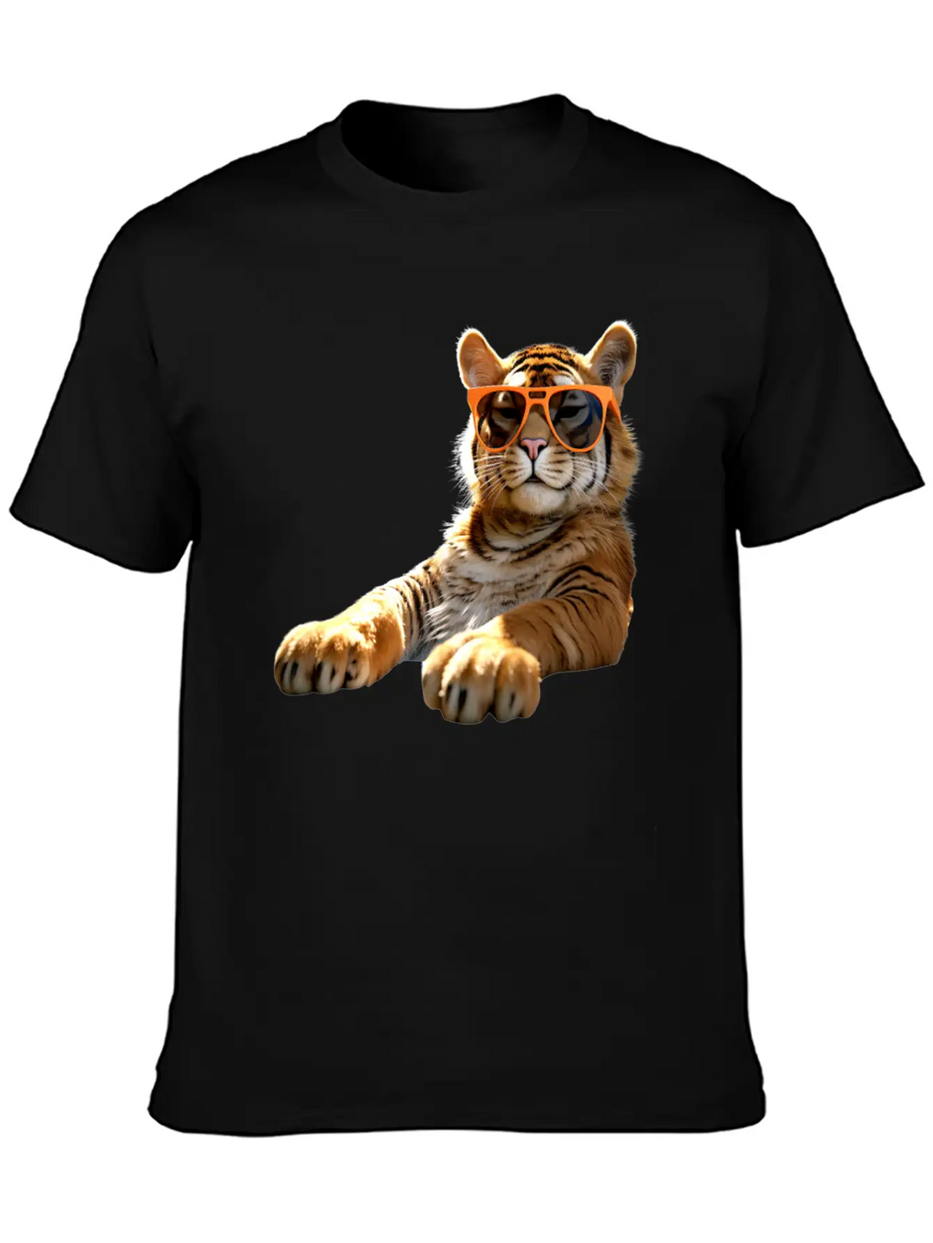 Tiger With Sunglasses I Love Tigers Wild Big Cats Stylish Everyday T-Shirt – Unisex Basic Cotton Tee