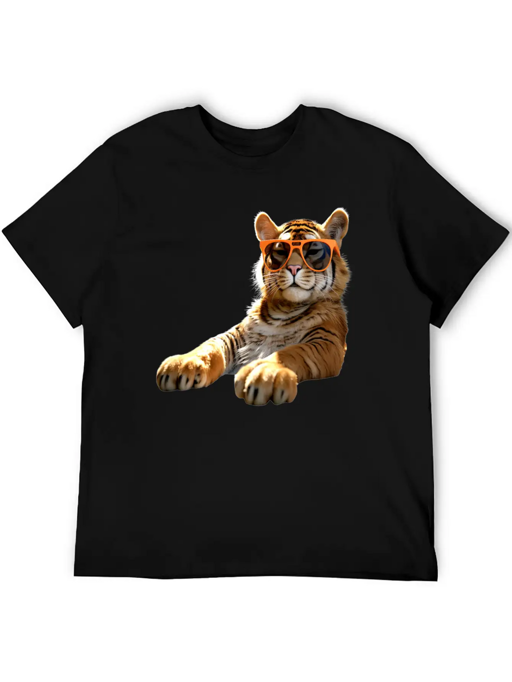 Tiger With Sunglasses I Love Tigers Wild Big Cats Stylish Everyday T-Shirt – Unisex Basic Cotton Tee