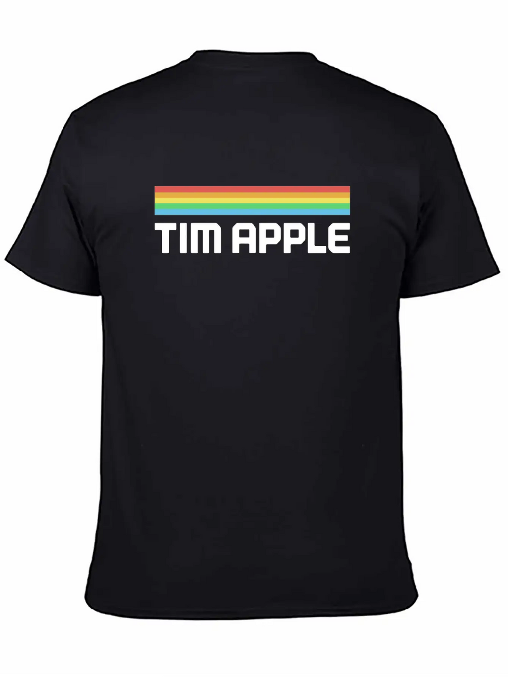 Tim Apple Lines Tim Apple Rainbow Essential Cotton Tee For Daily Outfits – Unisex Style