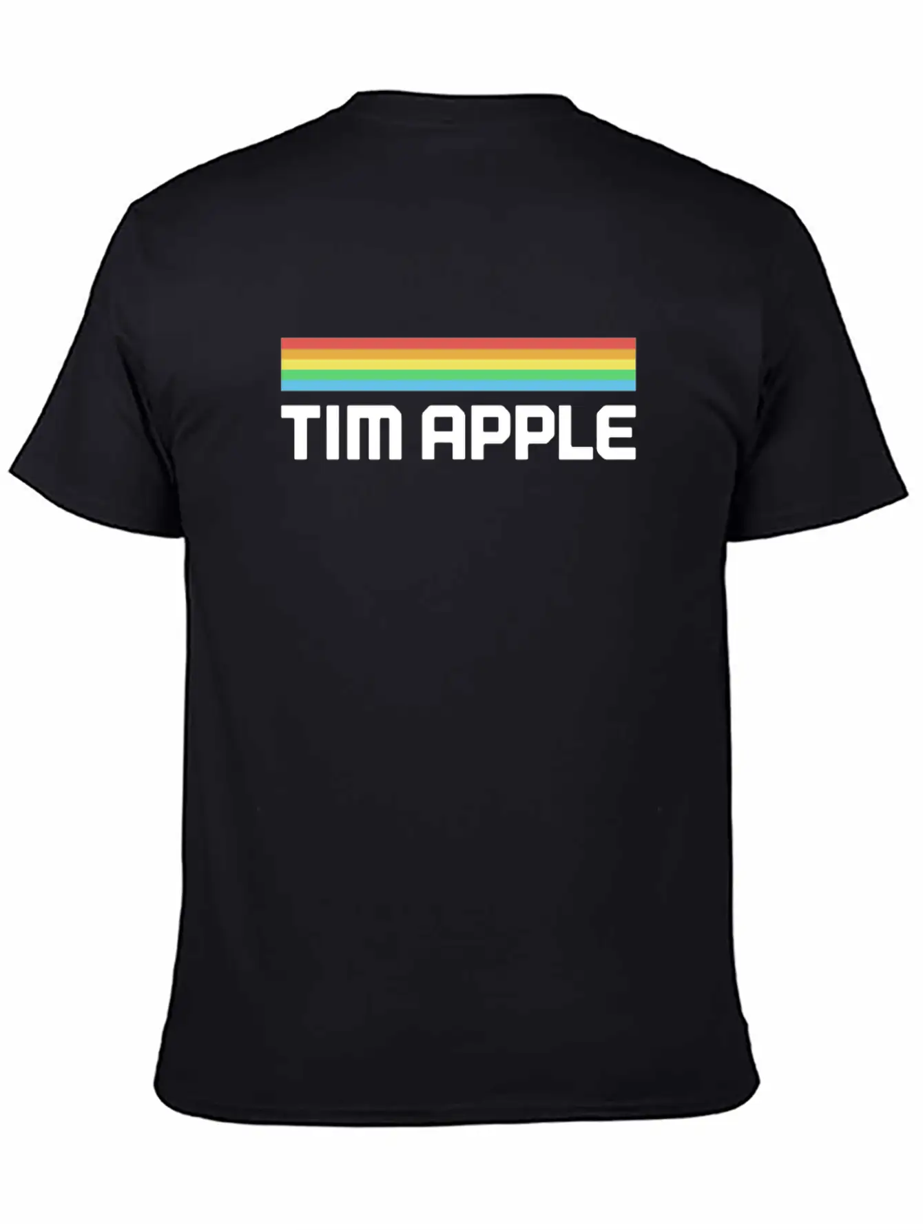 Tim Apple Lines Tim Apple Rainbow Essential Cotton Tee For Daily Outfits – Unisex Style