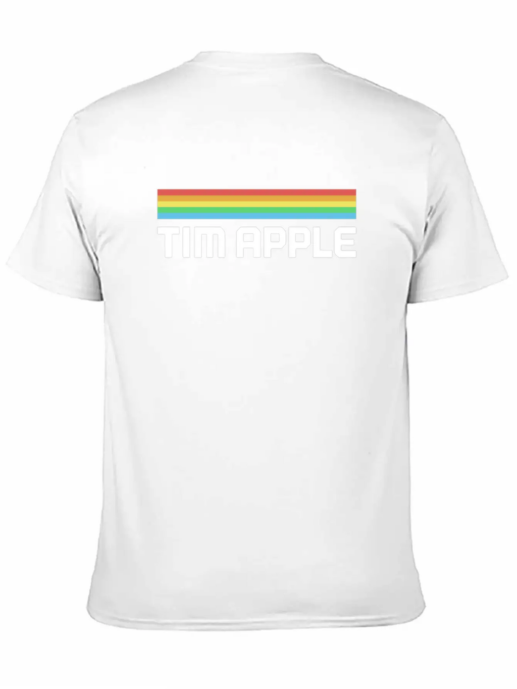 Tim Apple Lines Tim Apple Rainbow Essential Cotton Tee For Daily Outfits – Unisex Style