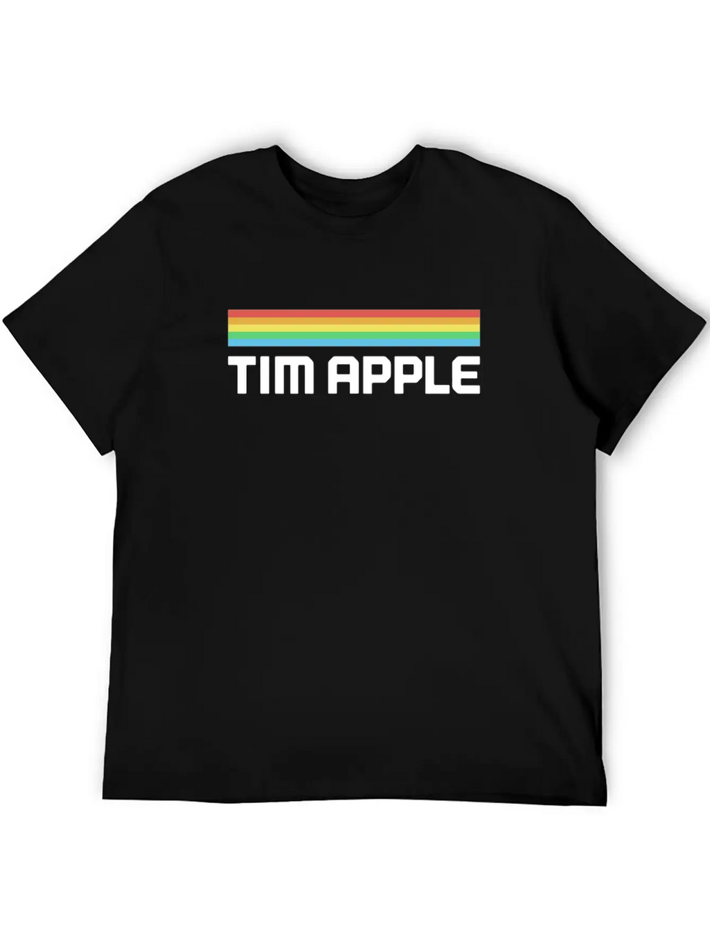 Tim Apple Lines Tim Apple Rainbow Essential Cotton Tee For Daily Outfits – Unisex Style