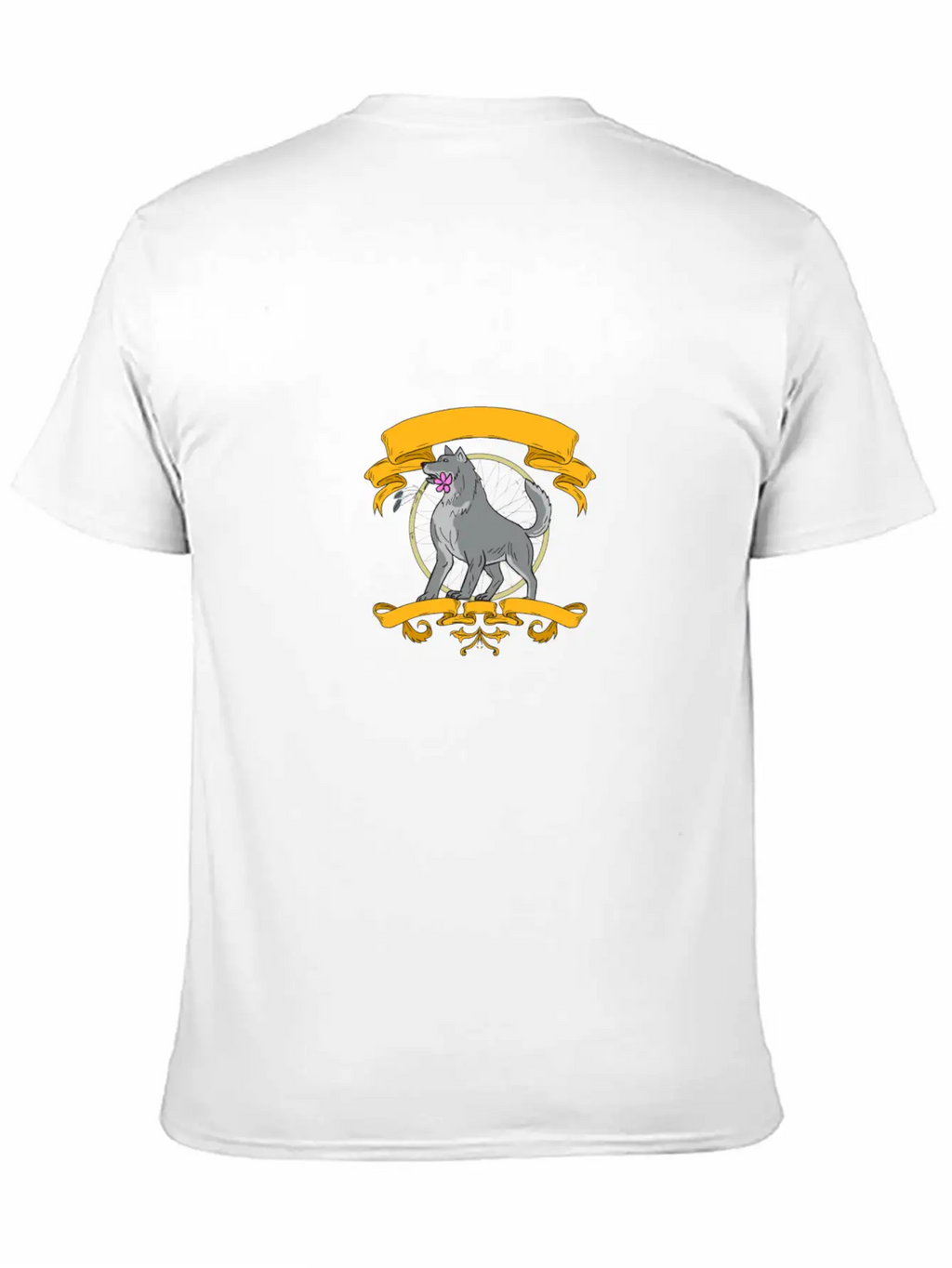 Timber Wolf Plumeria Flower Dreamcatcher Drawing Unisex Casual T-Shirt – Clean Design For Daily Comfort