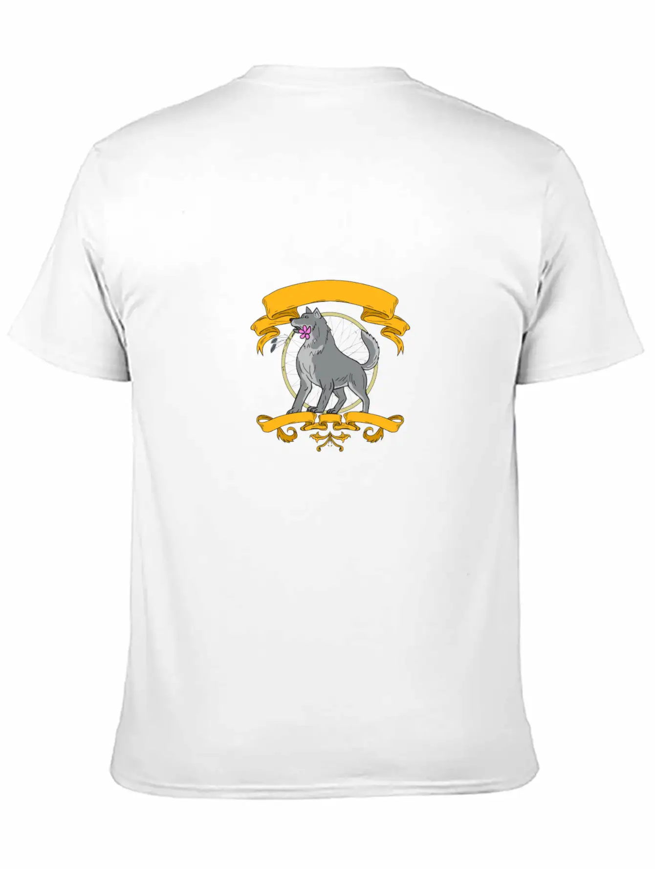 Timber Wolf Plumeria Flower Dreamcatcher Drawing Unisex Casual T-Shirt – Clean Design For Daily Comfort