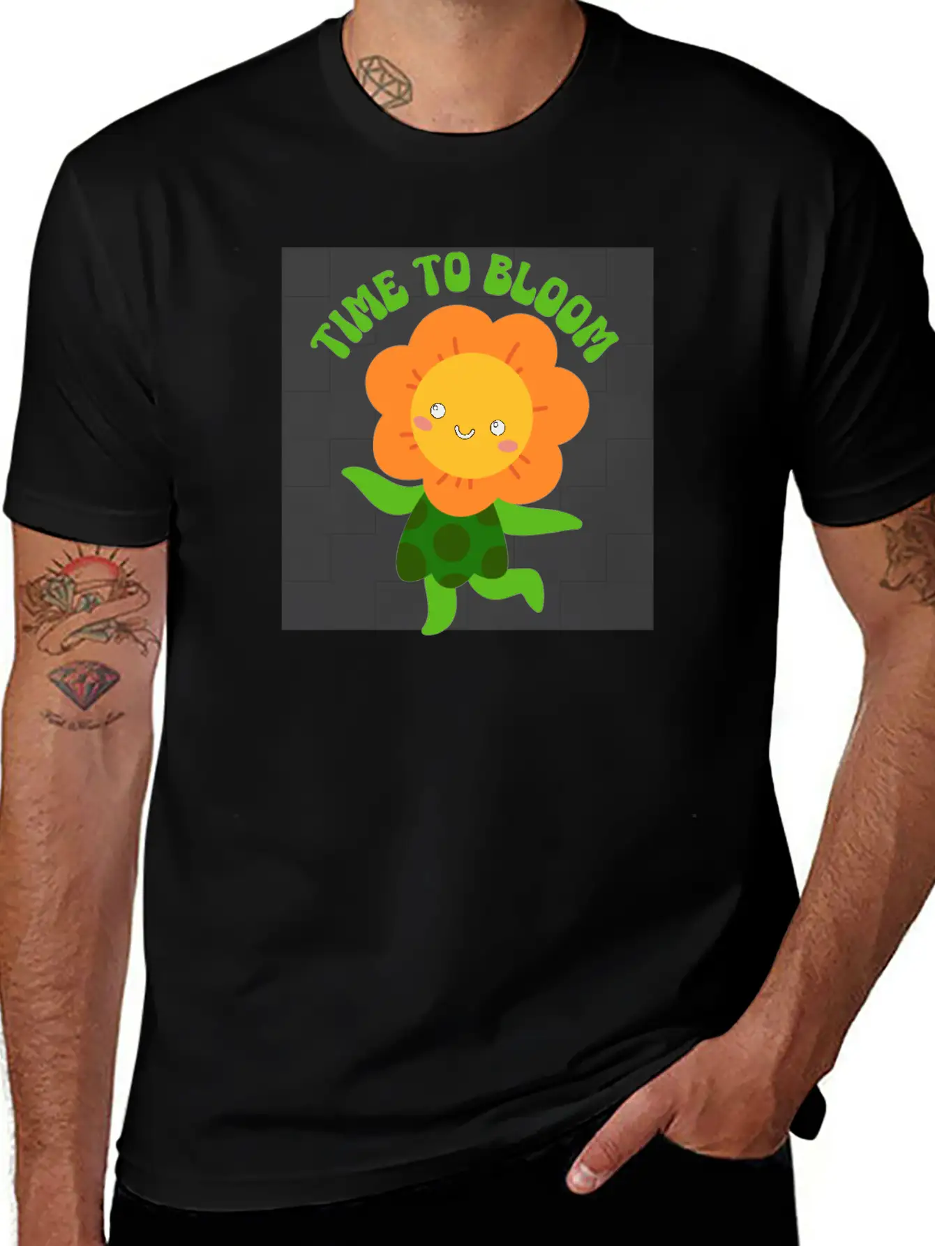 Time To Bloom: Floral Print Design Relaxed Everyday Tee – Lightweight And Durable Cotton