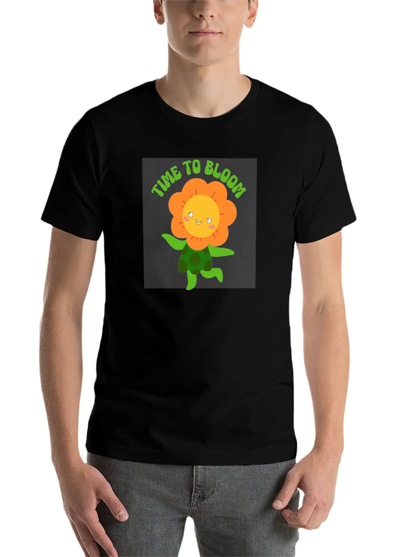 Time To Bloom: Floral Print Design Relaxed Everyday Tee – Lightweight And Durable Cotton