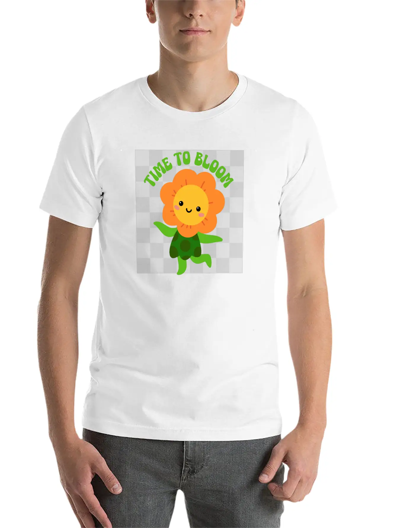 Time To Bloom: Floral Print Design Relaxed Everyday Tee – Lightweight And Durable Cotton