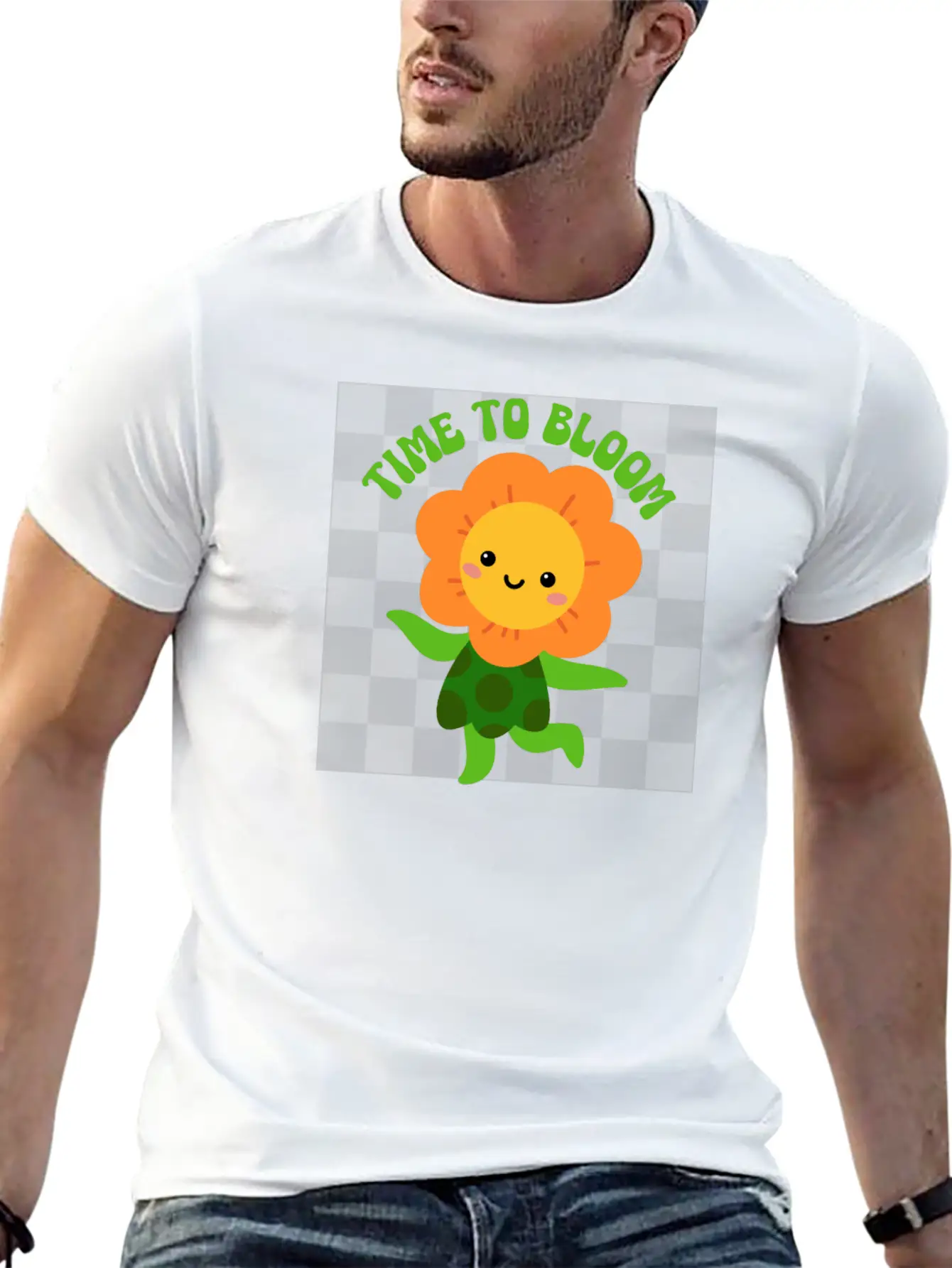 Time To Bloom: Floral Print Design Relaxed Everyday Tee – Lightweight And Durable Cotton