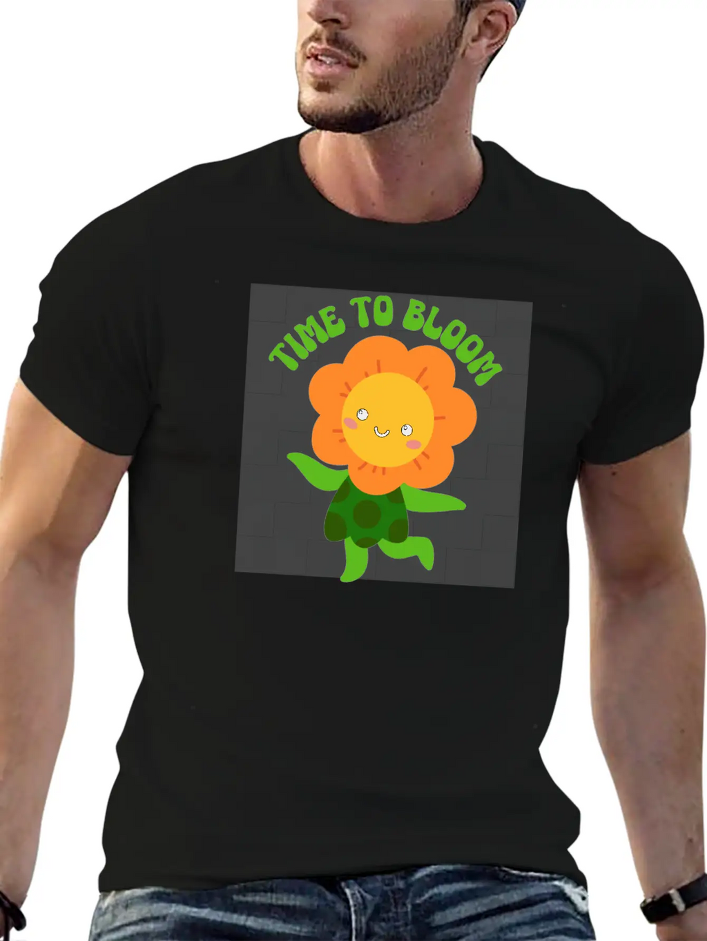 Time To Bloom: Floral Print Design Relaxed Everyday Tee – Lightweight And Durable Cotton