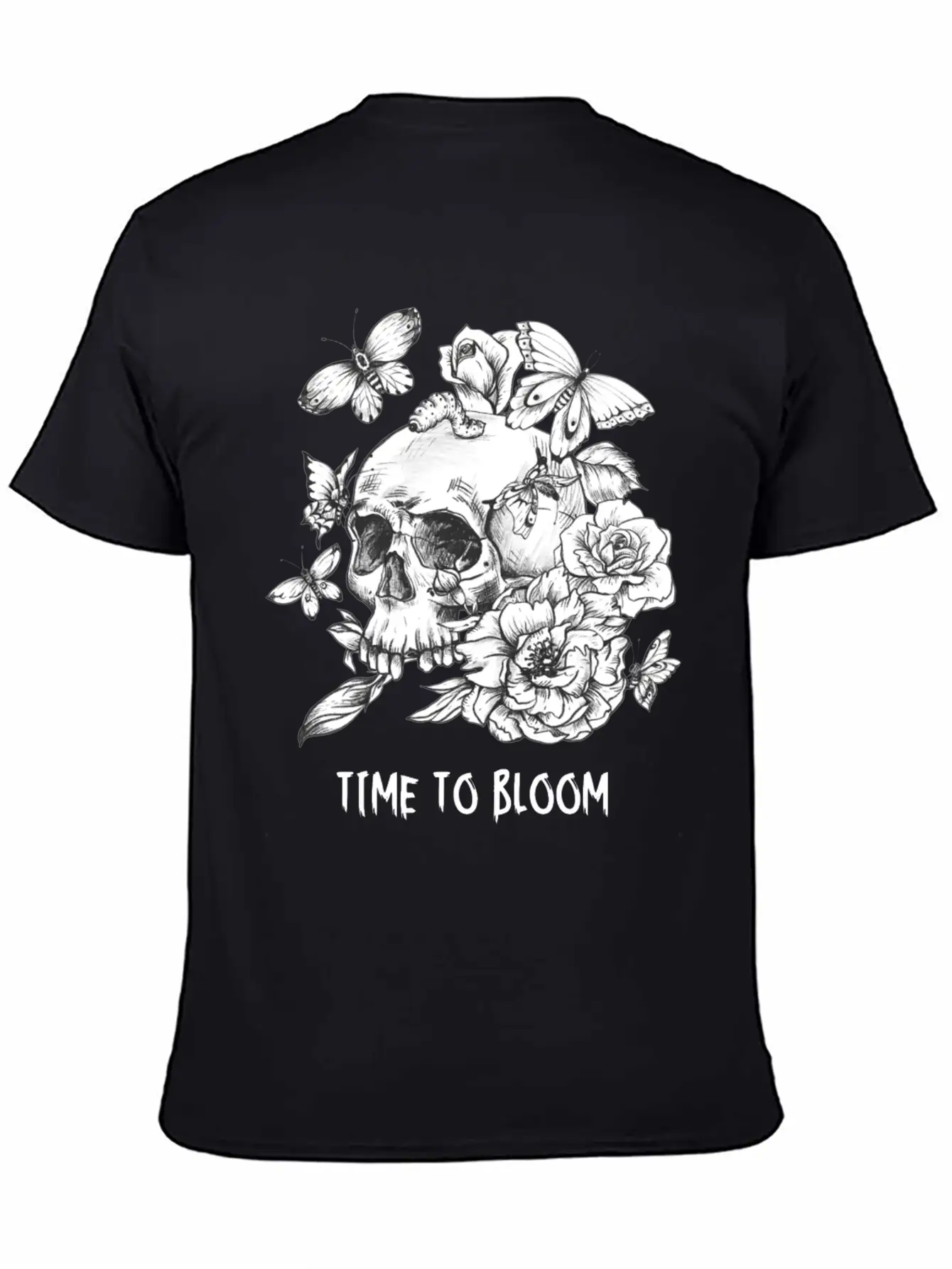 Time To Bloom, Skull Shirt, Funny Tee Unisex Casual T-Shirt – Clean Design For Daily Comfort