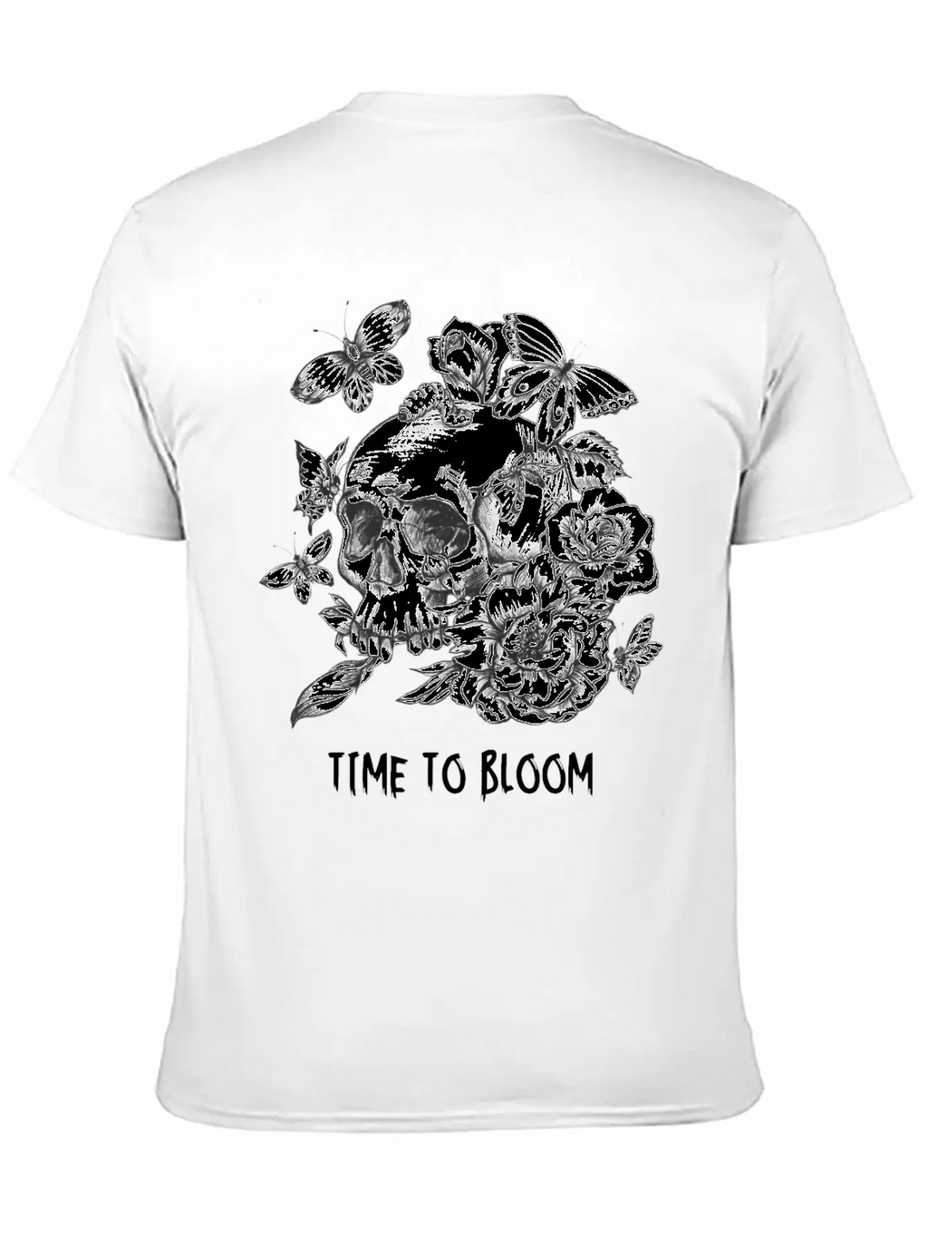 Time To Bloom, Skull Shirt, Funny Tee Unisex Casual T-Shirt – Clean Design For Daily Comfort