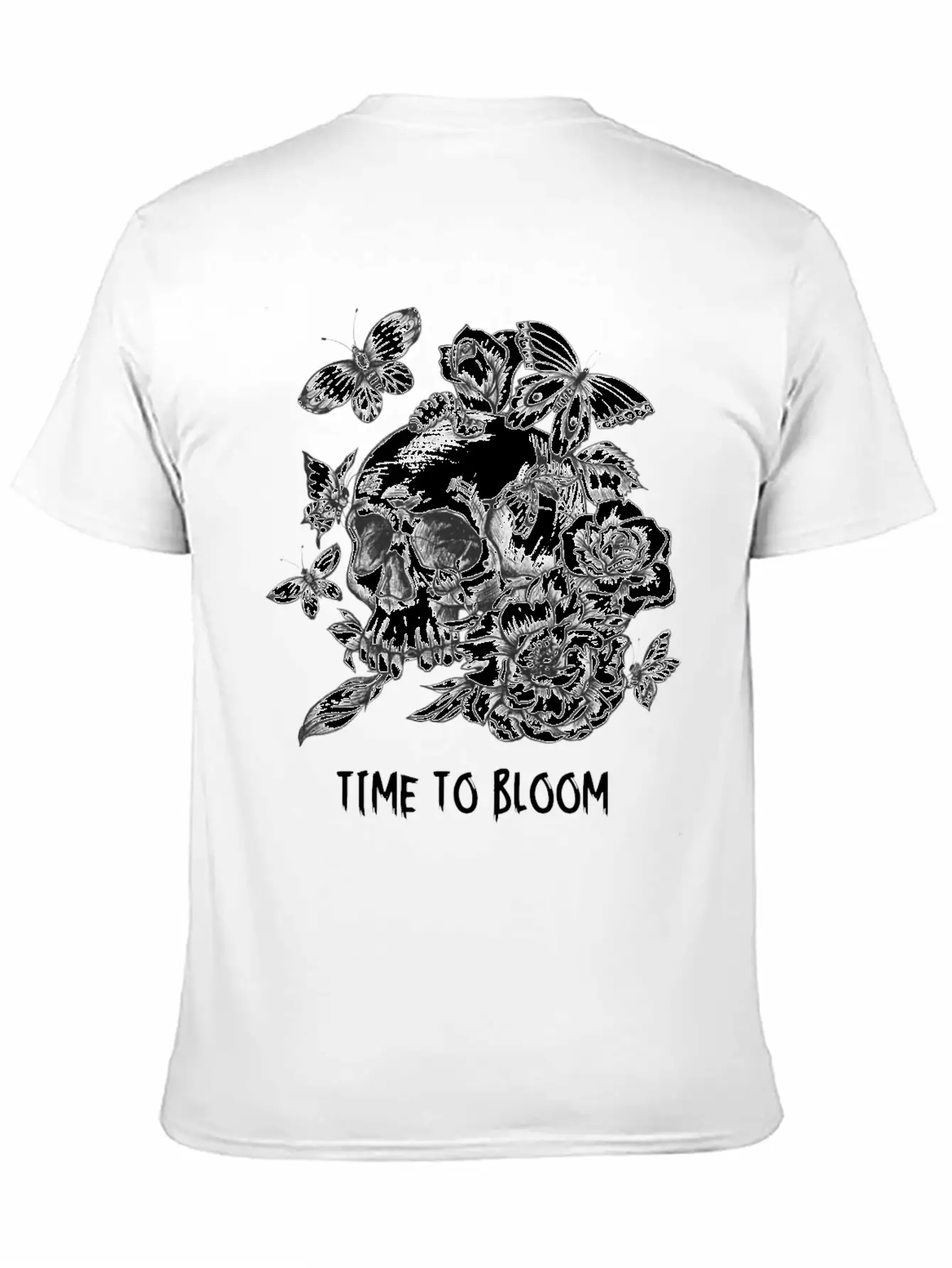 Time To Bloom, Skull Shirt, Funny Tee Unisex Casual T-Shirt – Clean Design For Daily Comfort