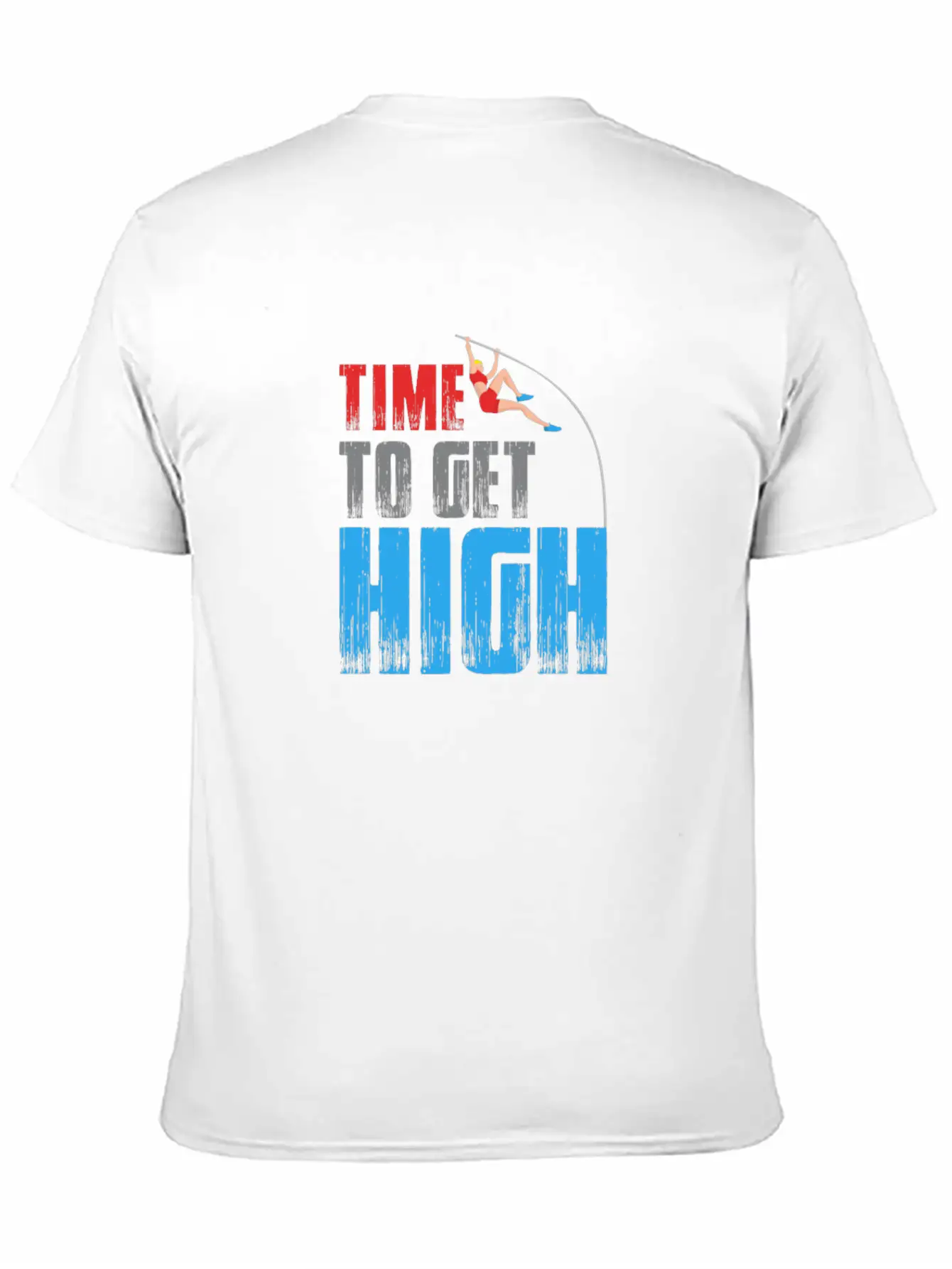 Time To Get High - Pole Vault Athletics Field Timeless Short Sleeve Tee – Comfy And Minimalist Design