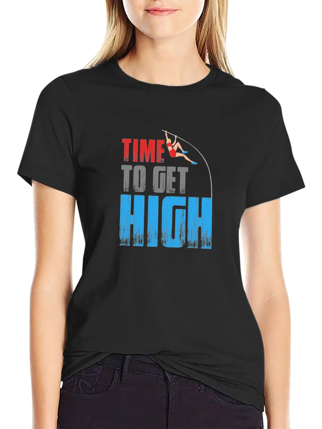 Time To Get High - Pole Vault Athletics Field Timeless Short Sleeve Tee – Comfy And Minimalist Design