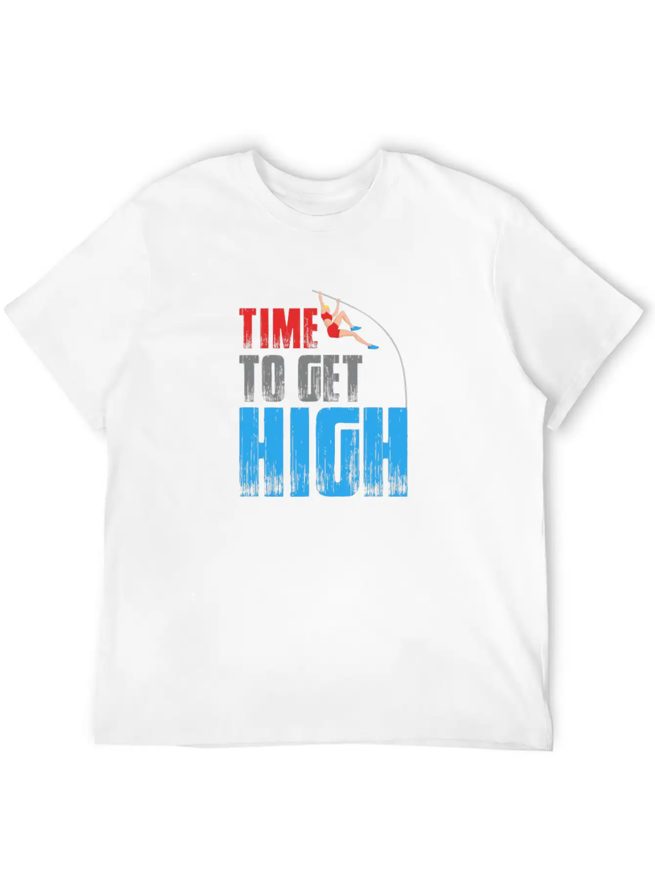 Time To Get High - Pole Vault Athletics Field Timeless Short Sleeve Tee – Comfy And Minimalist Design
