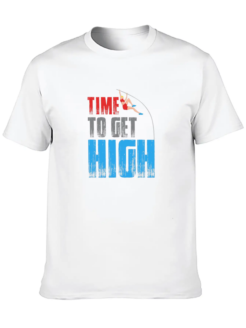 Time To Get High - Pole Vault Athletics Field Timeless Short Sleeve Tee – Comfy And Minimalist Design