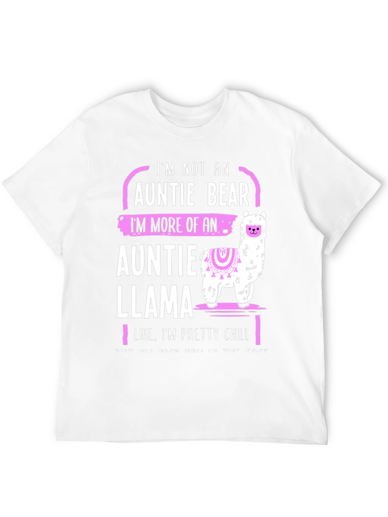 Auntie Llama Graphic Tee - Chill Aunt Gift