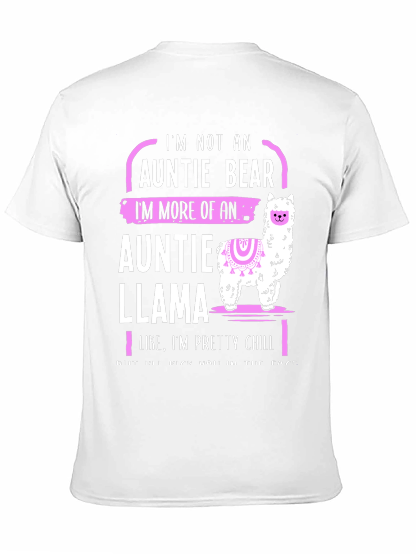 Auntie Llama Graphic Tee - Chill Aunt Gift