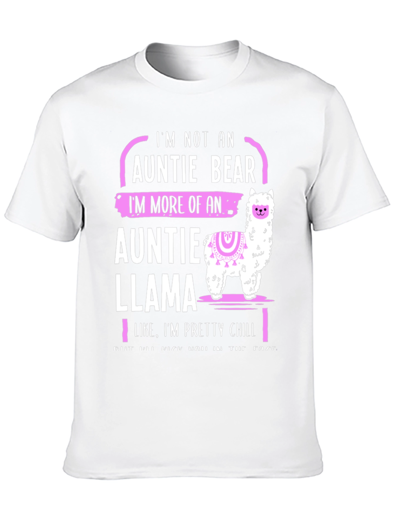 Auntie Llama Graphic Tee - Chill Aunt Gift