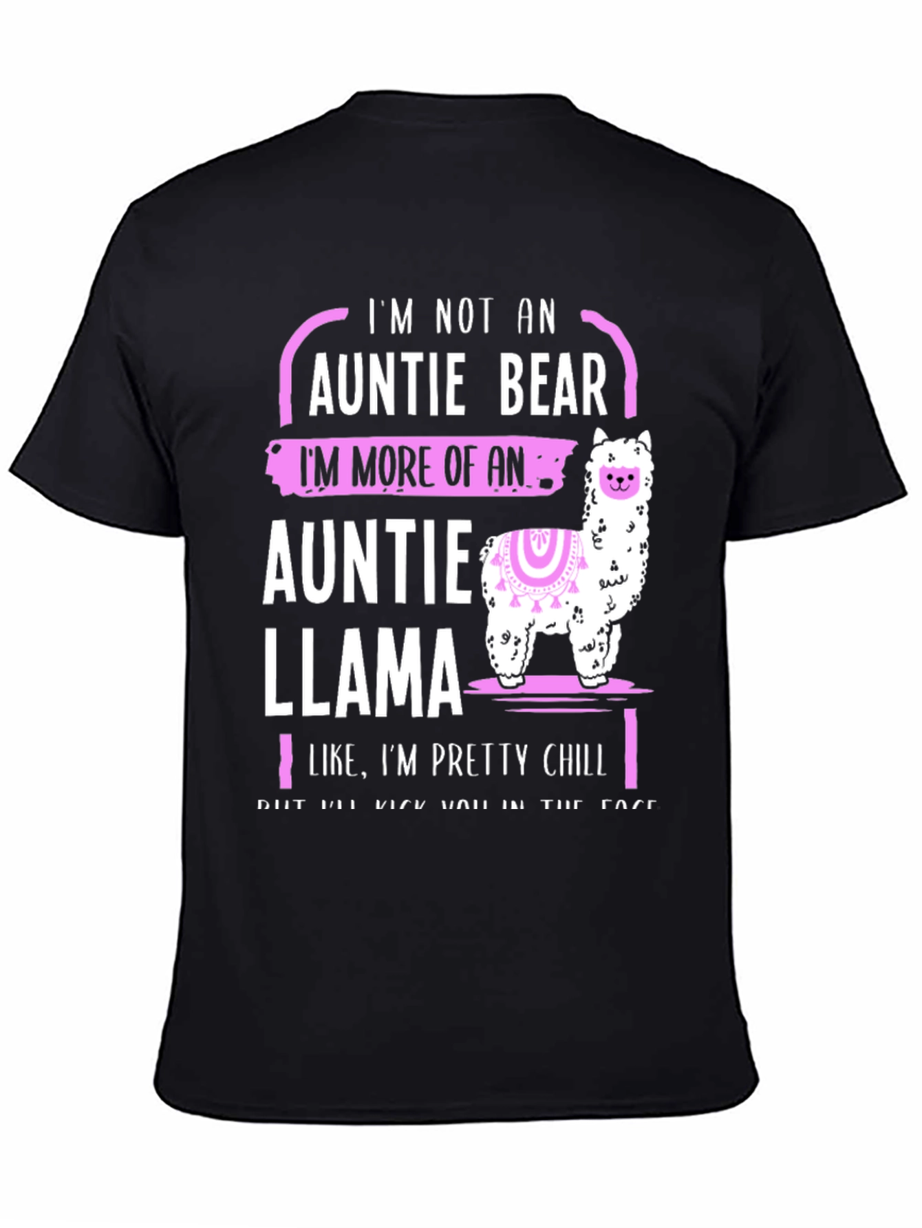 Auntie Llama Graphic Tee - Chill Aunt Gift