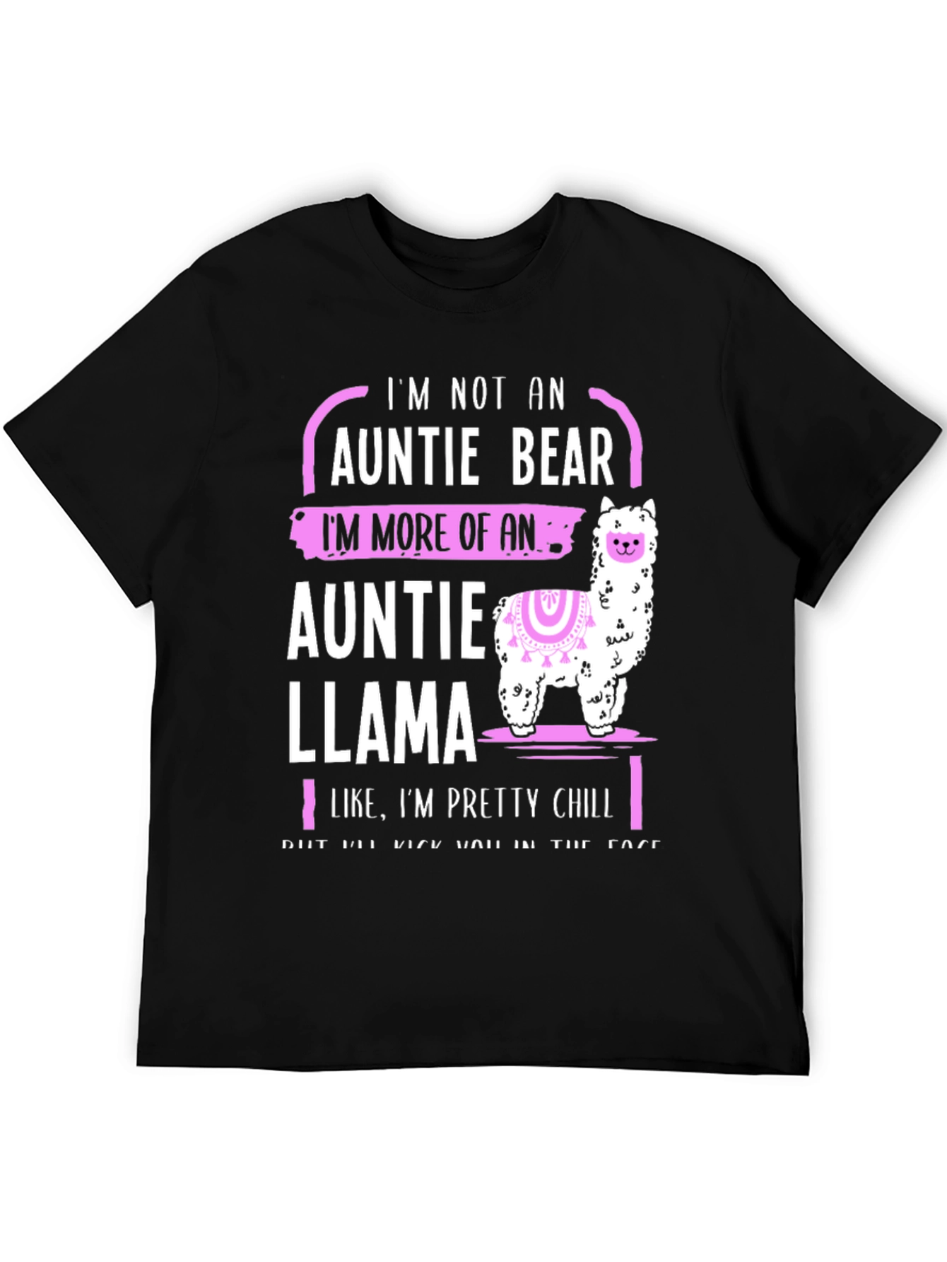 Auntie Llama Graphic Tee - Chill Aunt Gift