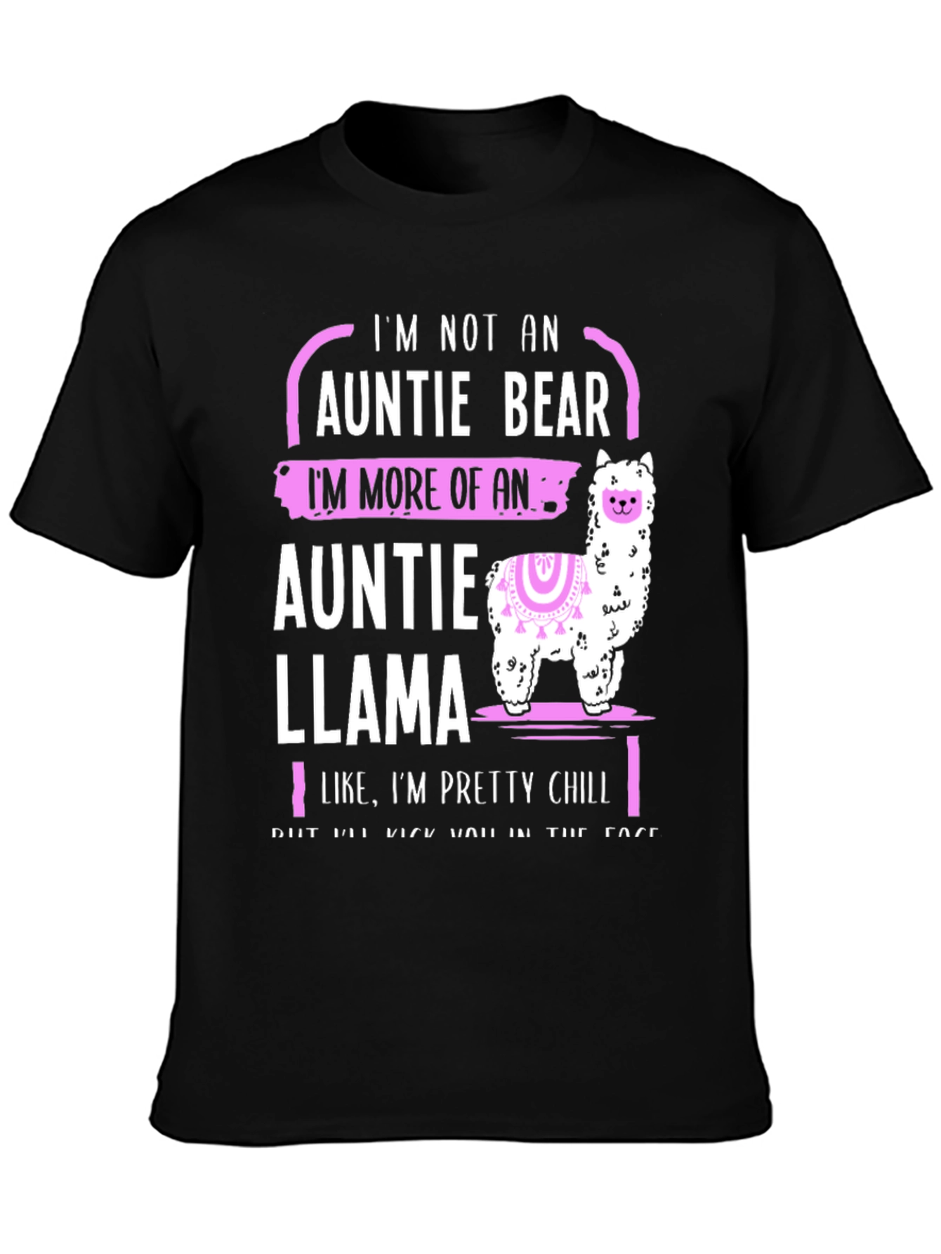 Auntie Llama Graphic Tee - Chill Aunt Gift