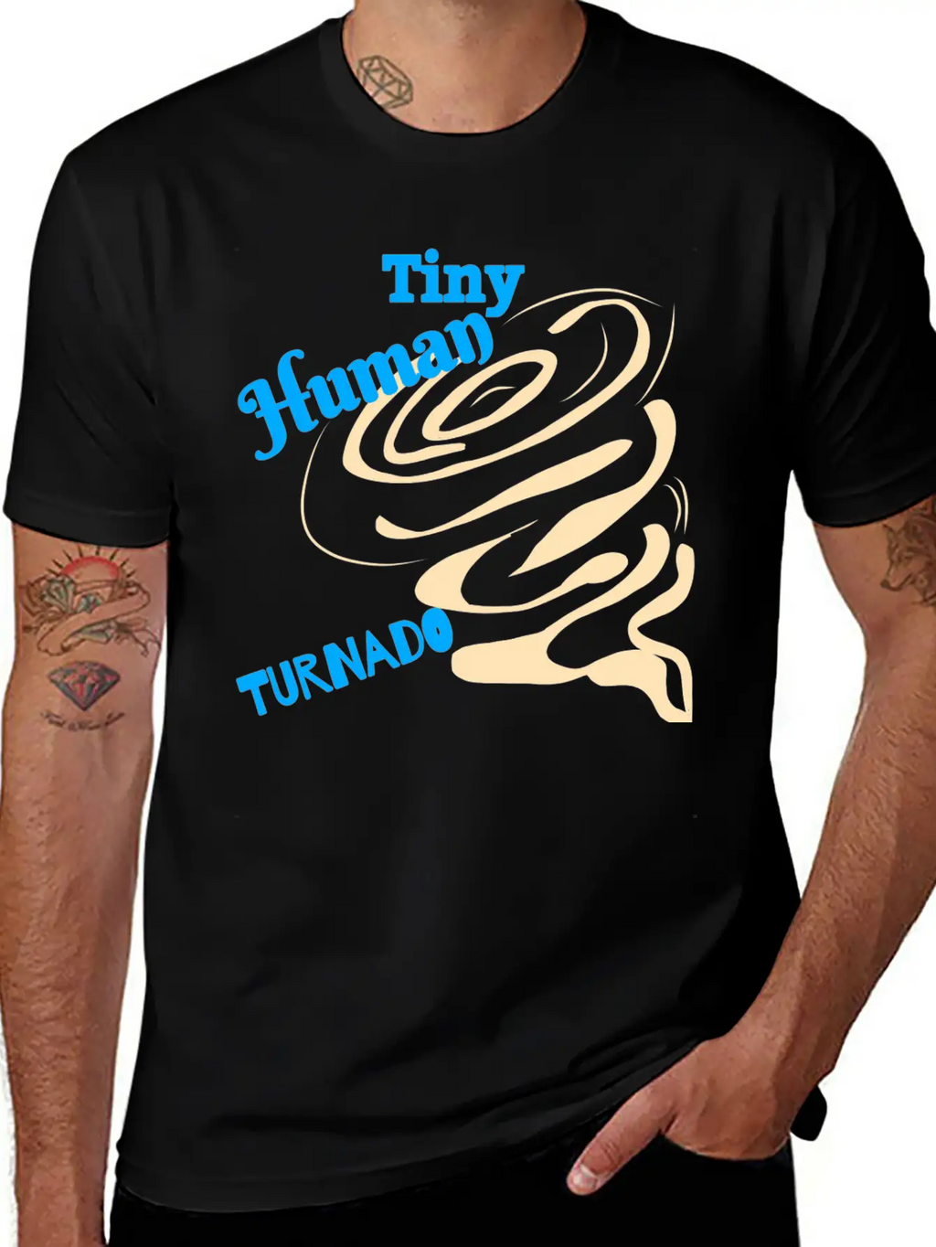 Tiny Human Tornado Classic Cotton Tee – Unisex Comfort For Any Season