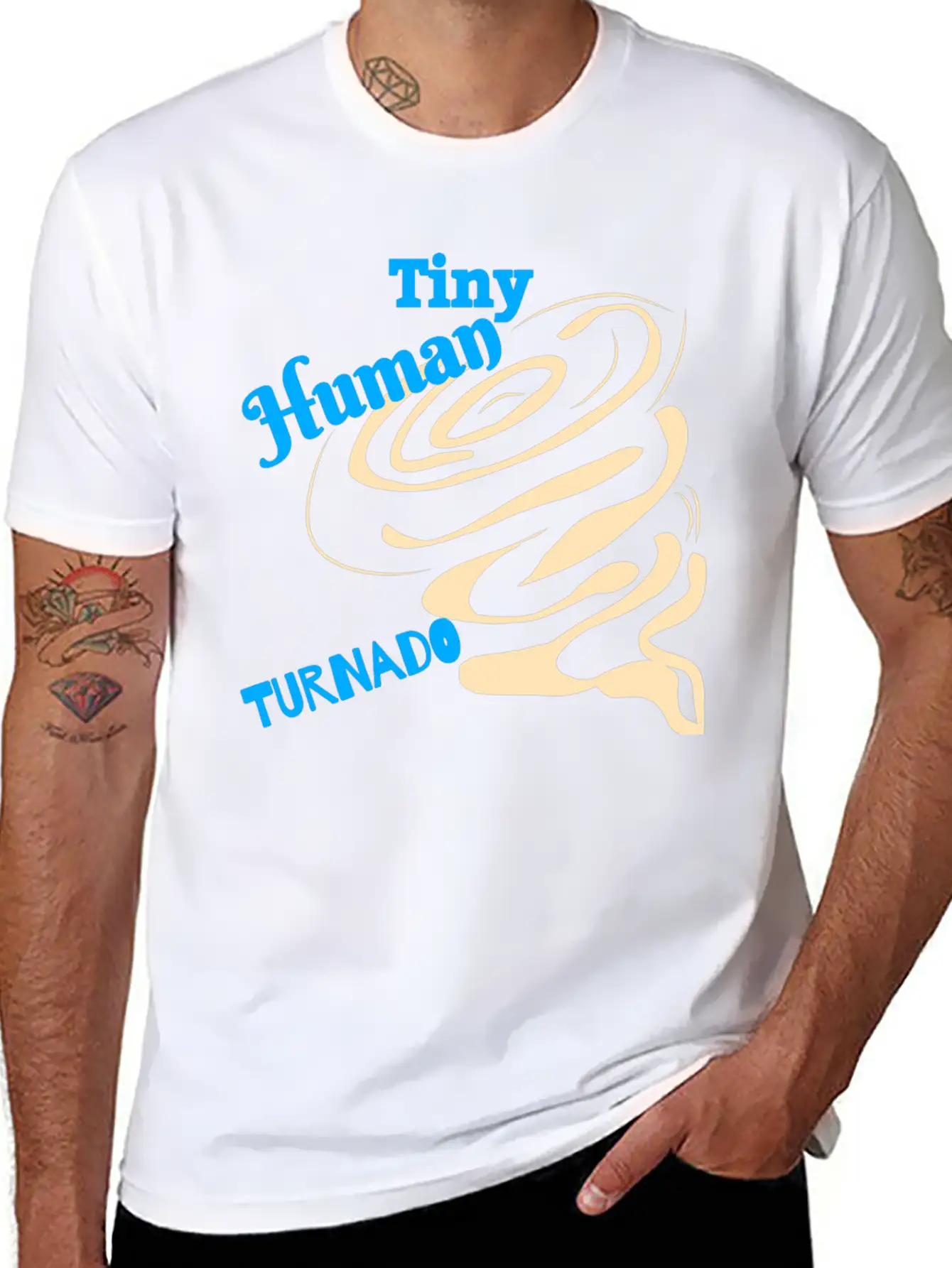 Tiny Human Tornado Classic Cotton Tee – Unisex Comfort For Any Season