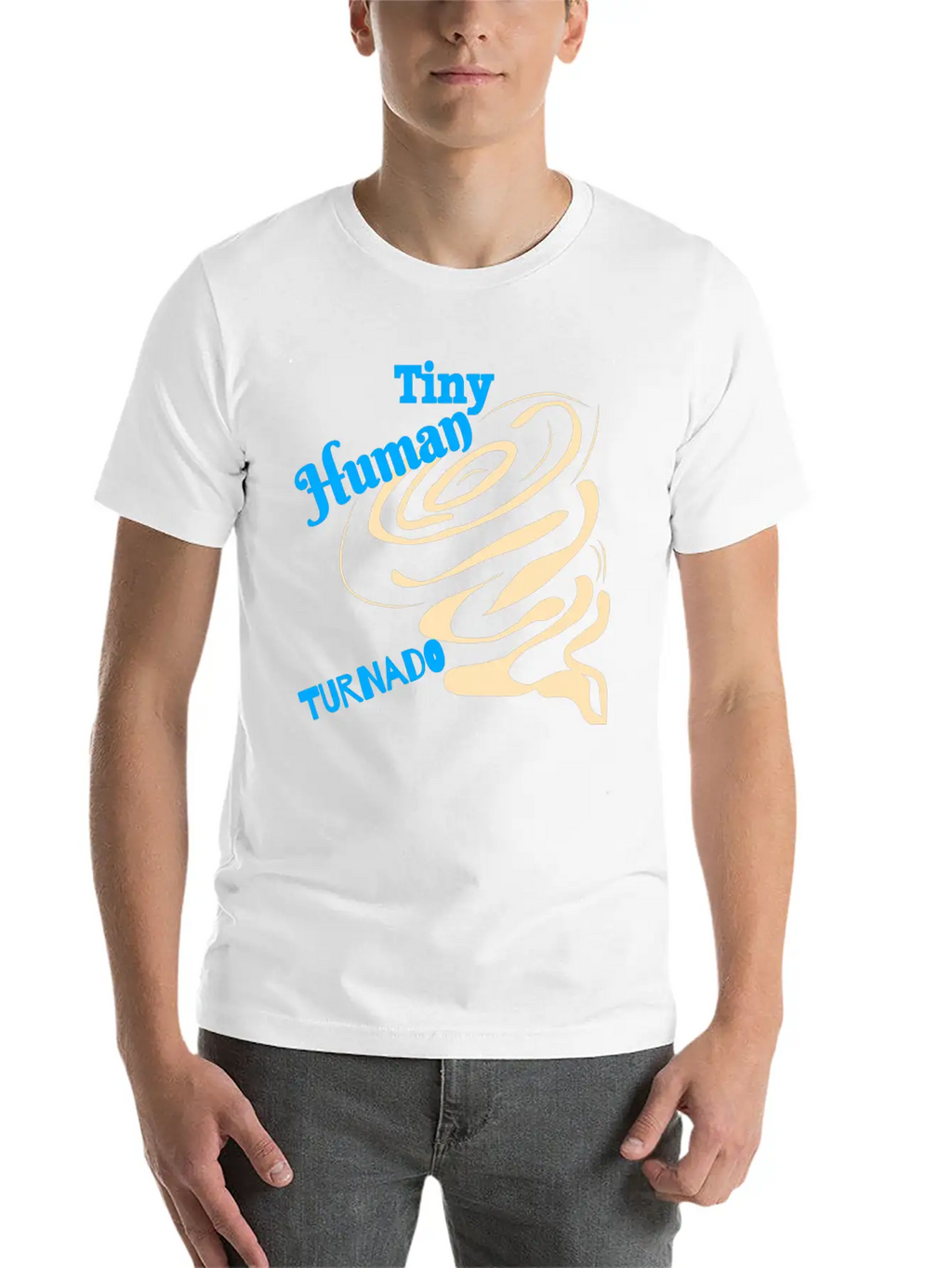 Tiny Human Tornado Classic Cotton Tee – Unisex Comfort For Any Season