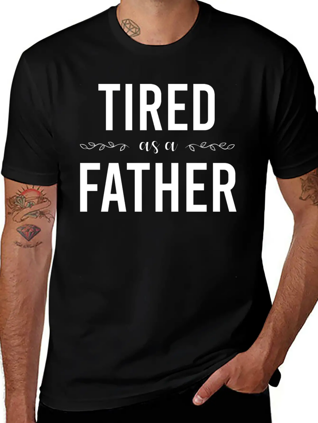 Tired As A Father Stylish Everyday T-Shirt – Unisex Basic Cotton Tee