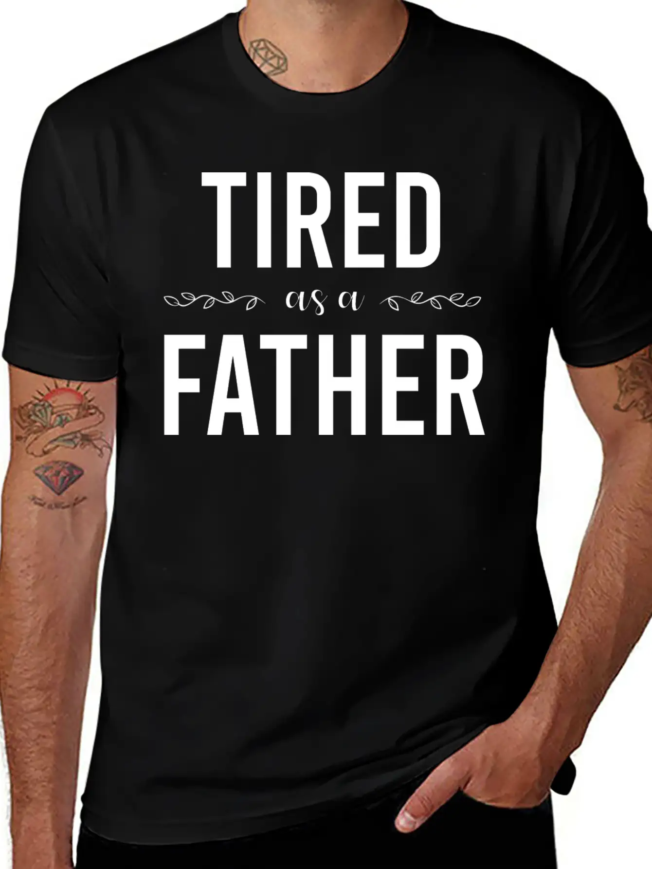 Tired As A Father Stylish Everyday T-Shirt – Unisex Basic Cotton Tee