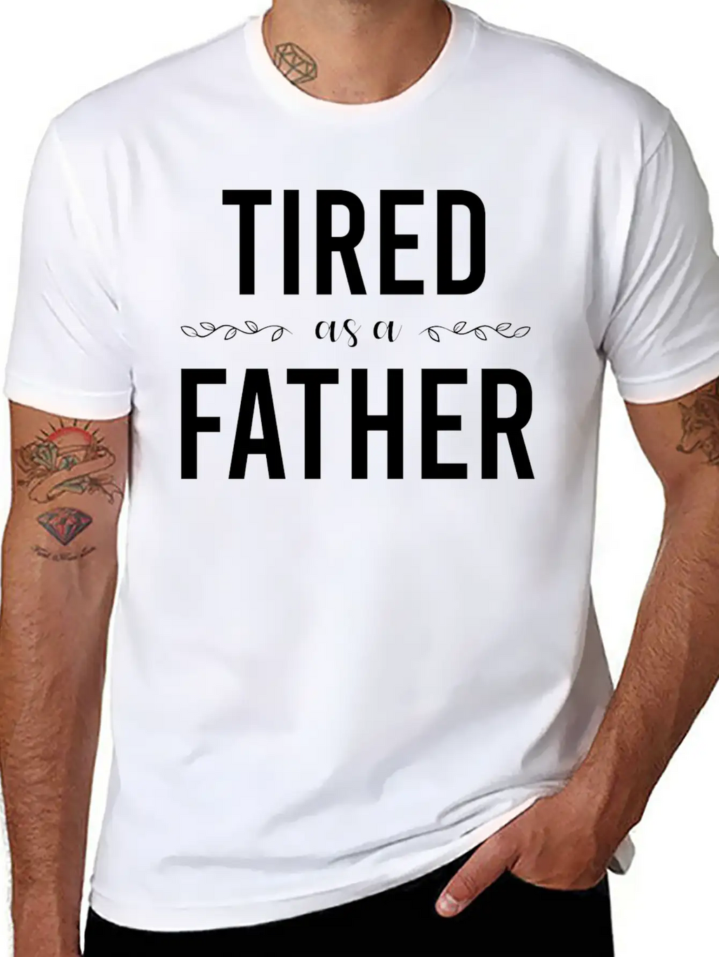 Tired As A Father Stylish Everyday T-Shirt – Unisex Basic Cotton Tee