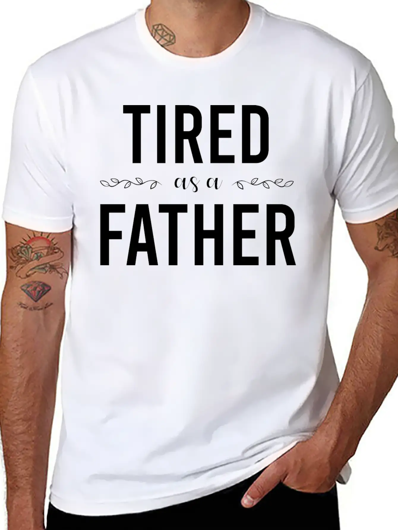 Tired As A Father Stylish Everyday T-Shirt – Unisex Basic Cotton Tee