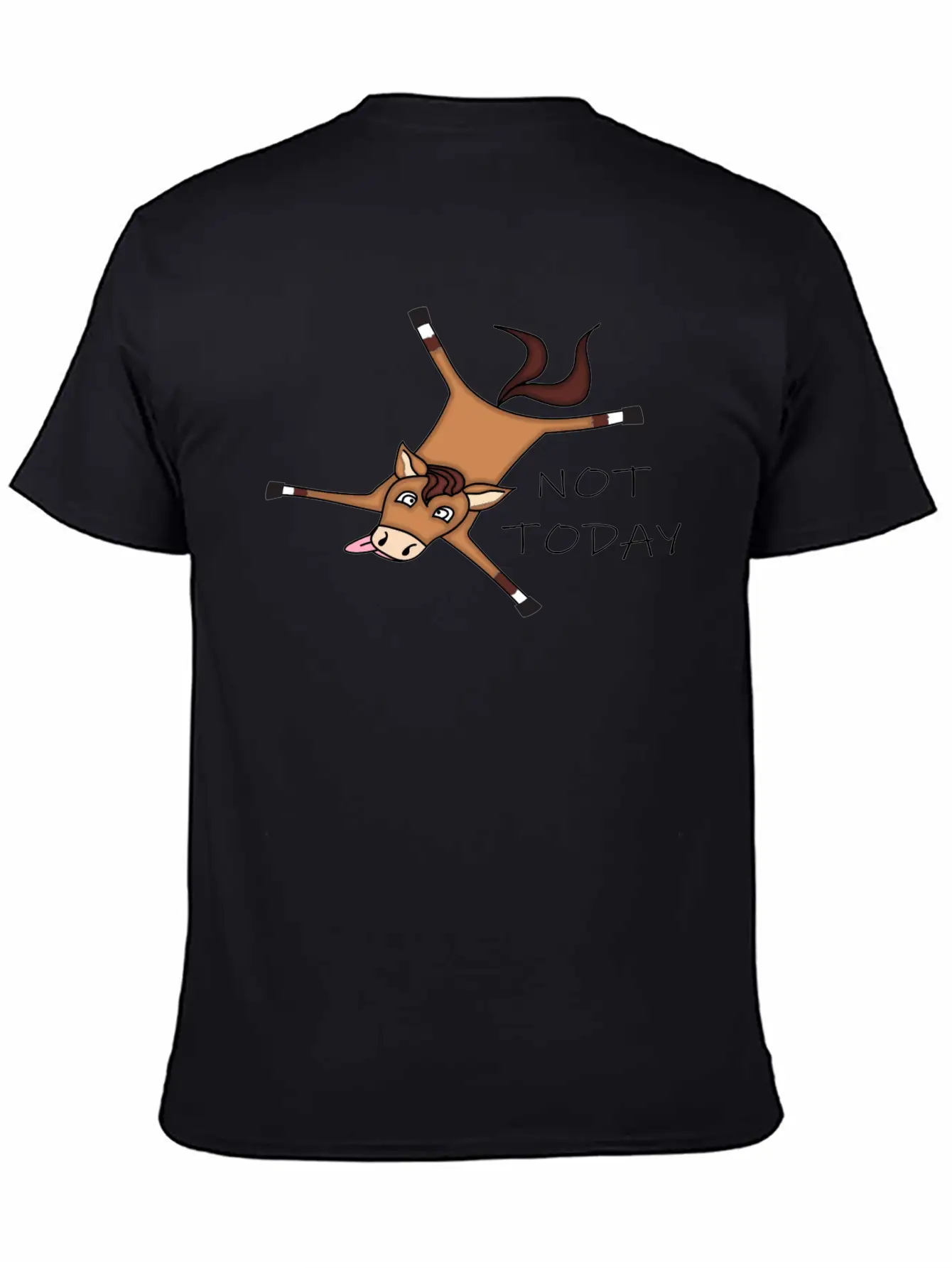 Tired Horse Not Today Relaxed Everyday Tee – Lightweight And Durable Cotton