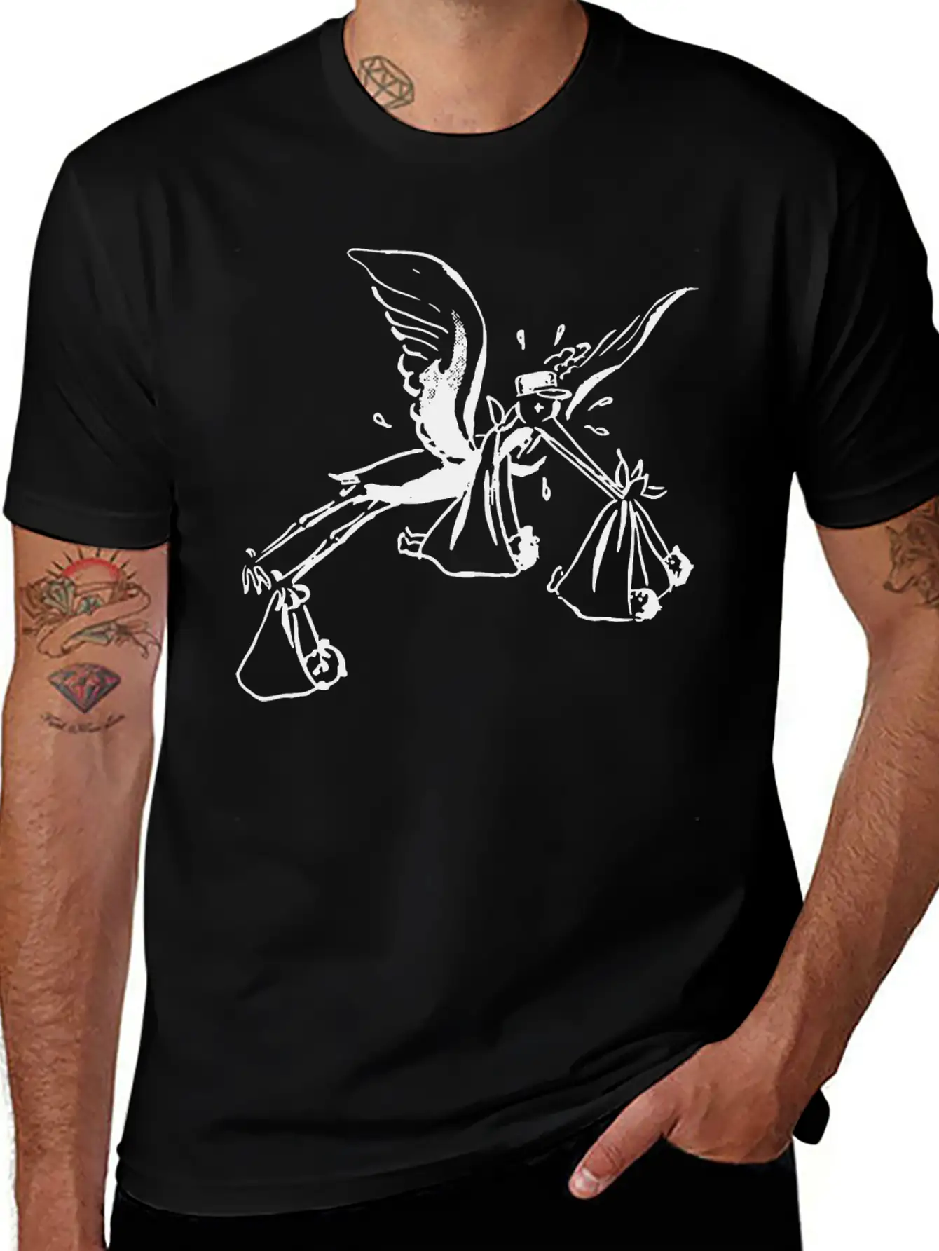 Tired Stork Classic Cotton Tee – Unisex Comfort For Any Season