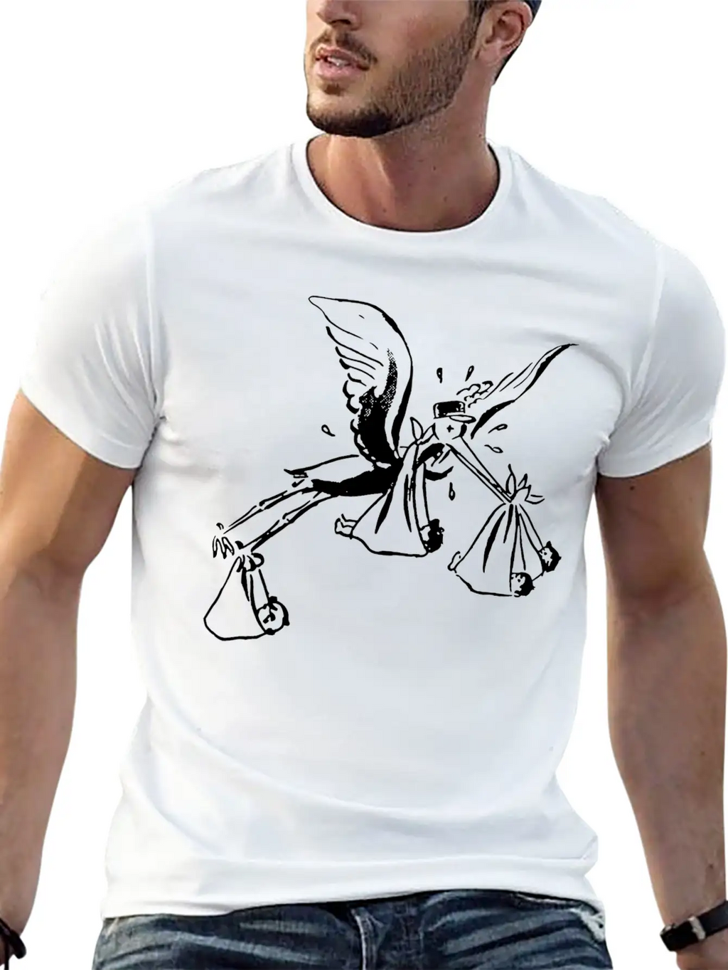 Tired Stork Classic Cotton Tee – Unisex Comfort For Any Season