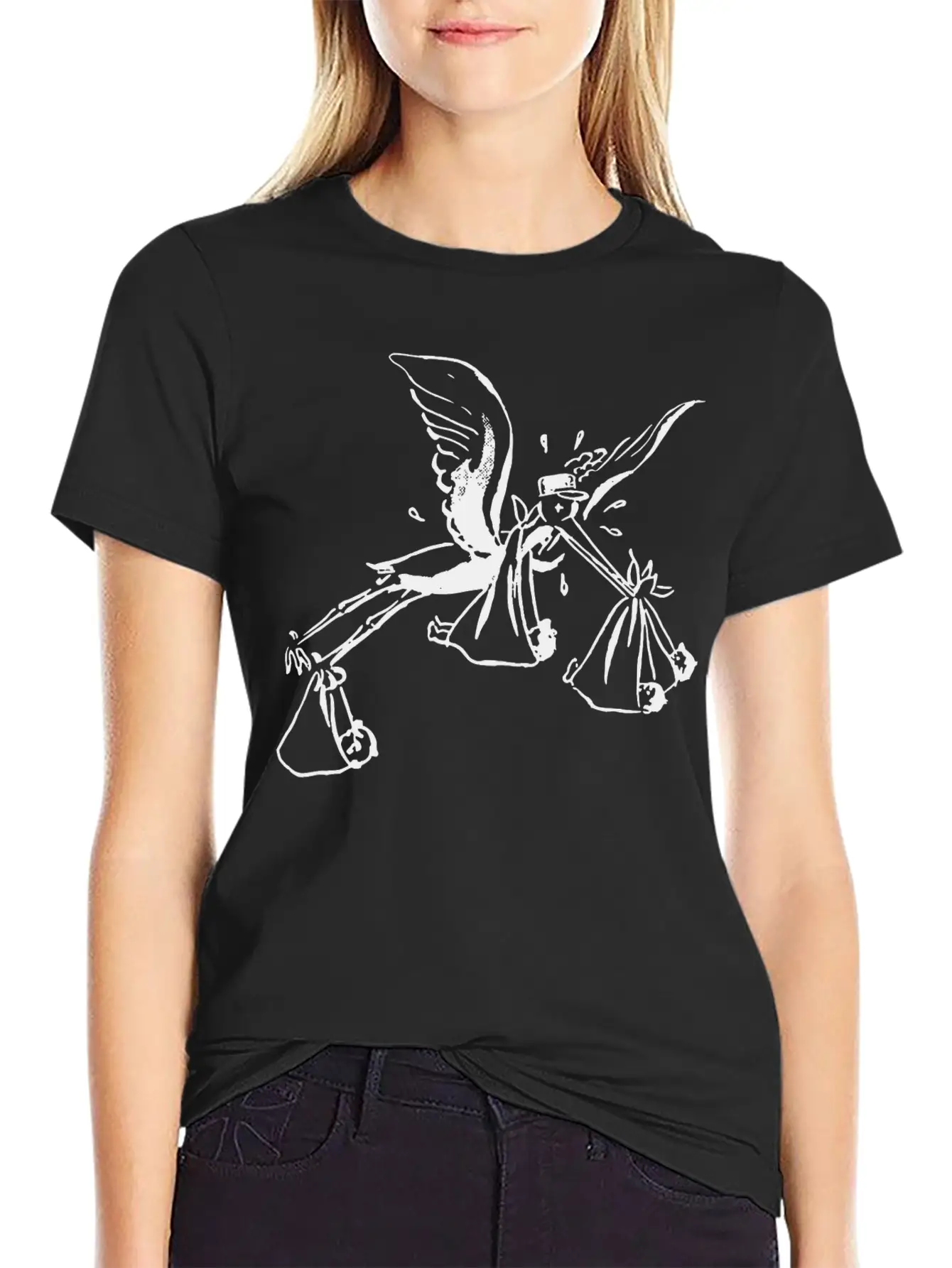 Tired Stork Classic Cotton Tee – Unisex Comfort For Any Season