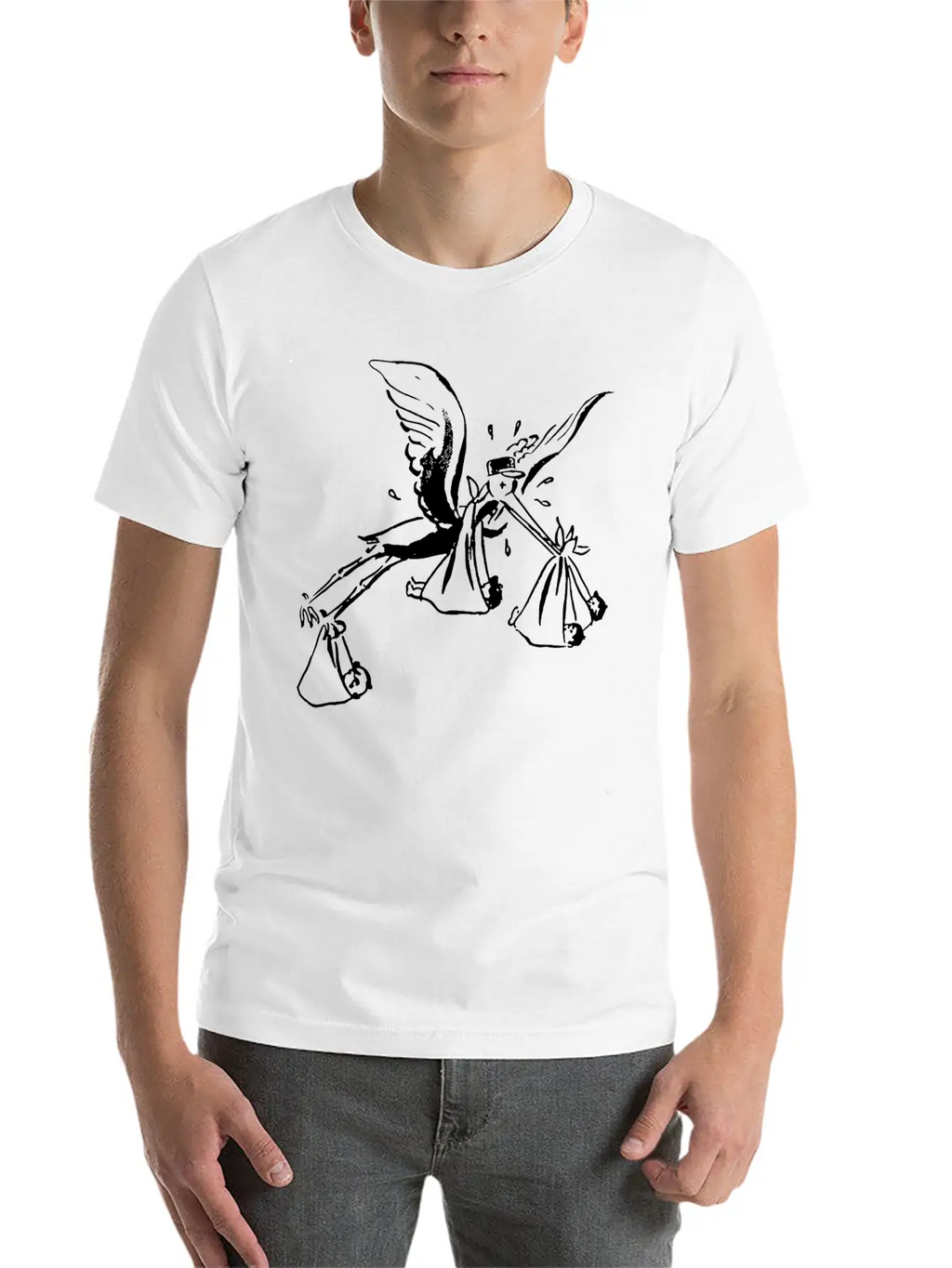 Tired Stork Classic Cotton Tee – Unisex Comfort For Any Season