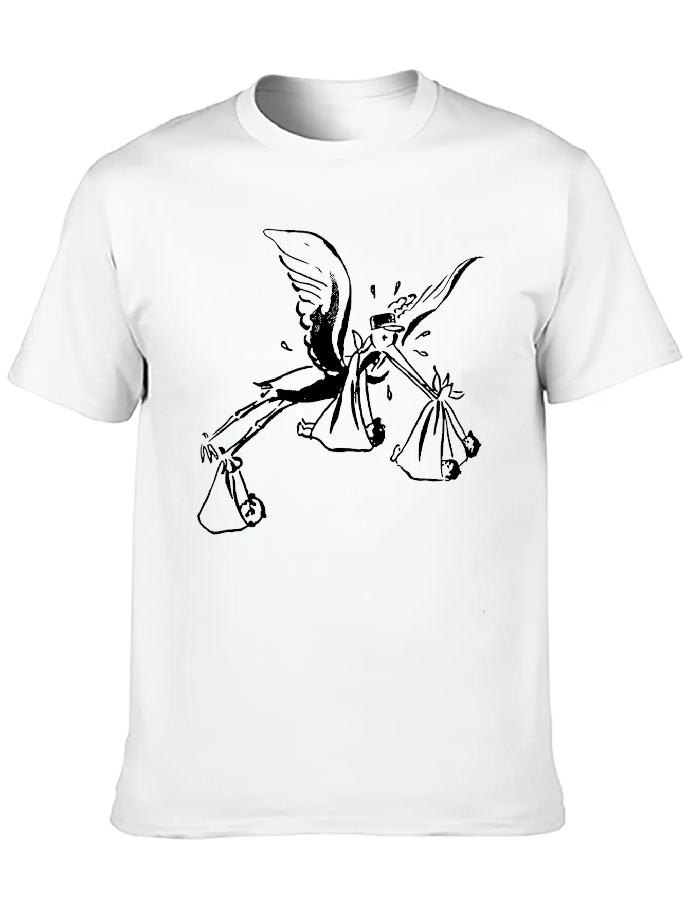 Tired Stork Classic Cotton Tee – Unisex Comfort For Any Season