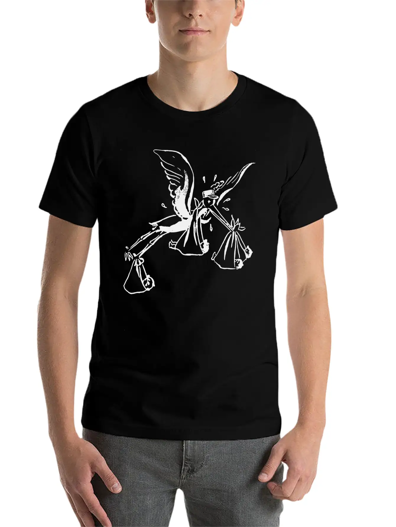 Tired Stork Classic Cotton Tee – Unisex Comfort For Any Season