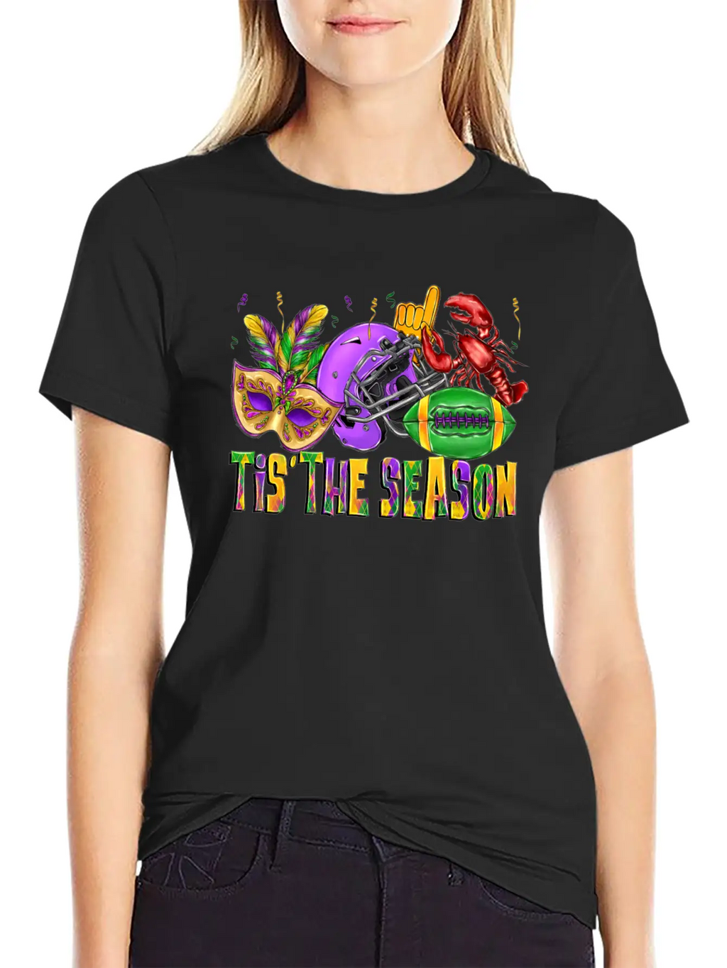 Tis The Season Mardi Relaxed Everyday Tee – Lightweight And Durable Cotton